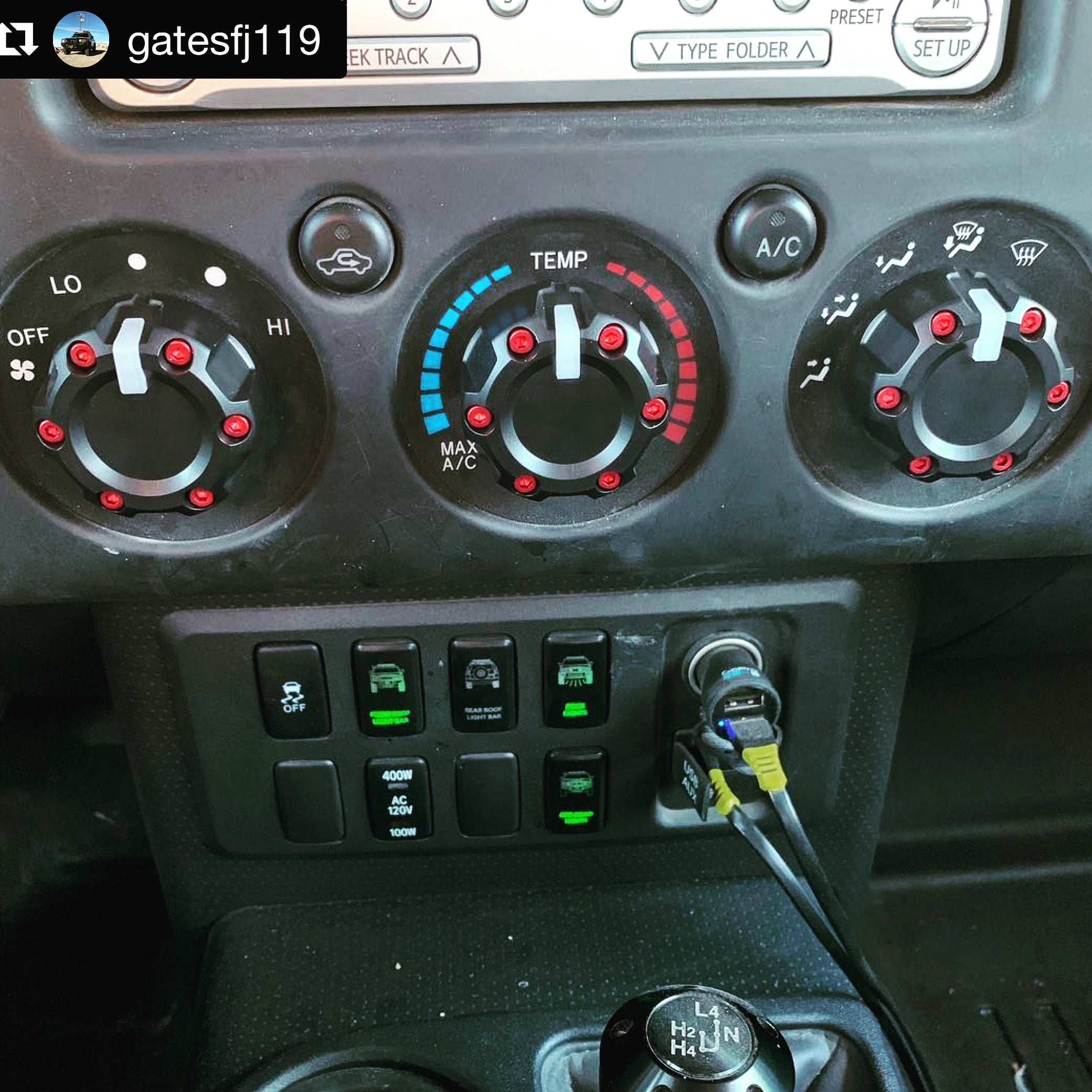 Climate Knobs (For FJ Cruiser) - QUICKSAND