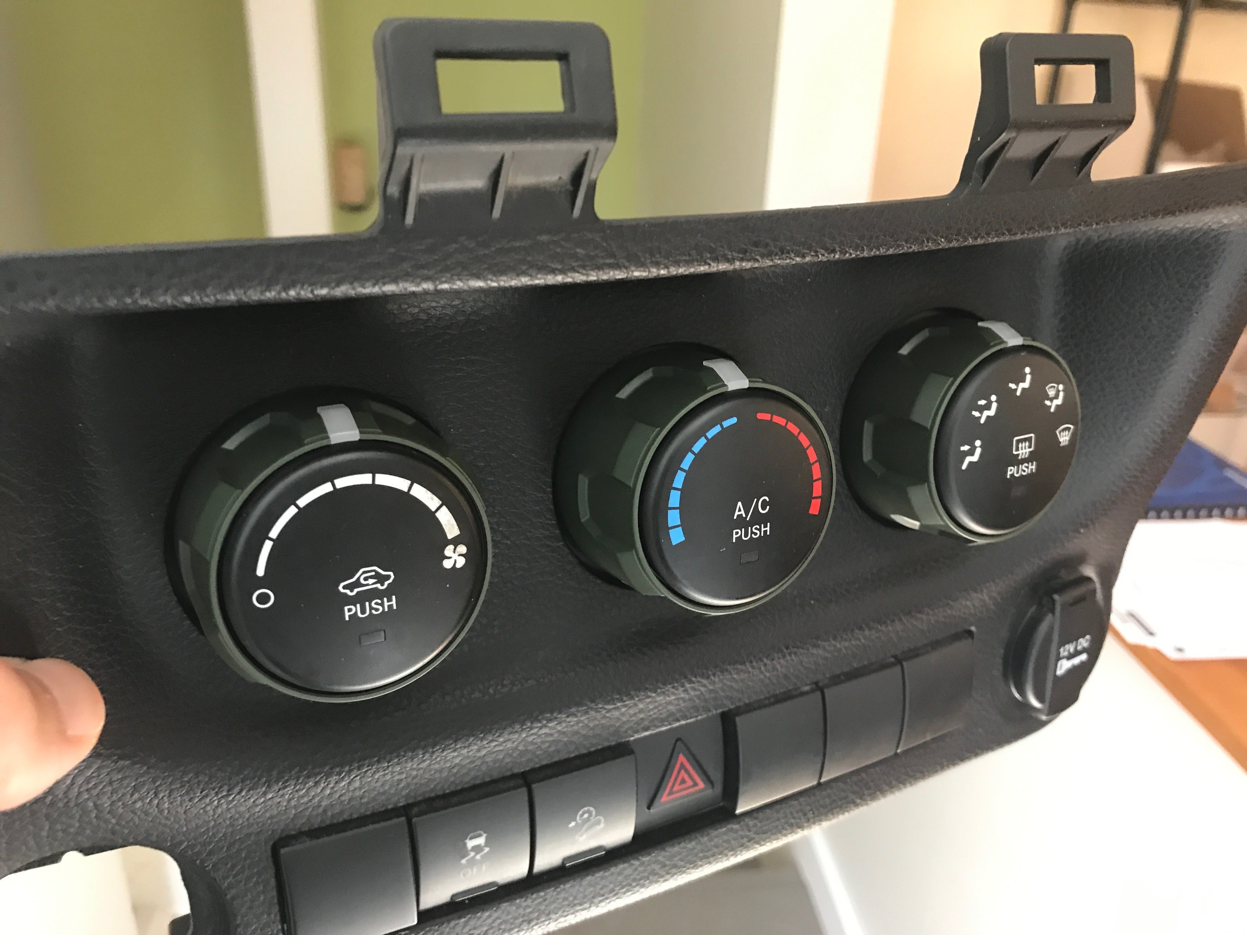 Climate Knobs (For 2011-2018 Wrangler JK) - ARMY GREEN