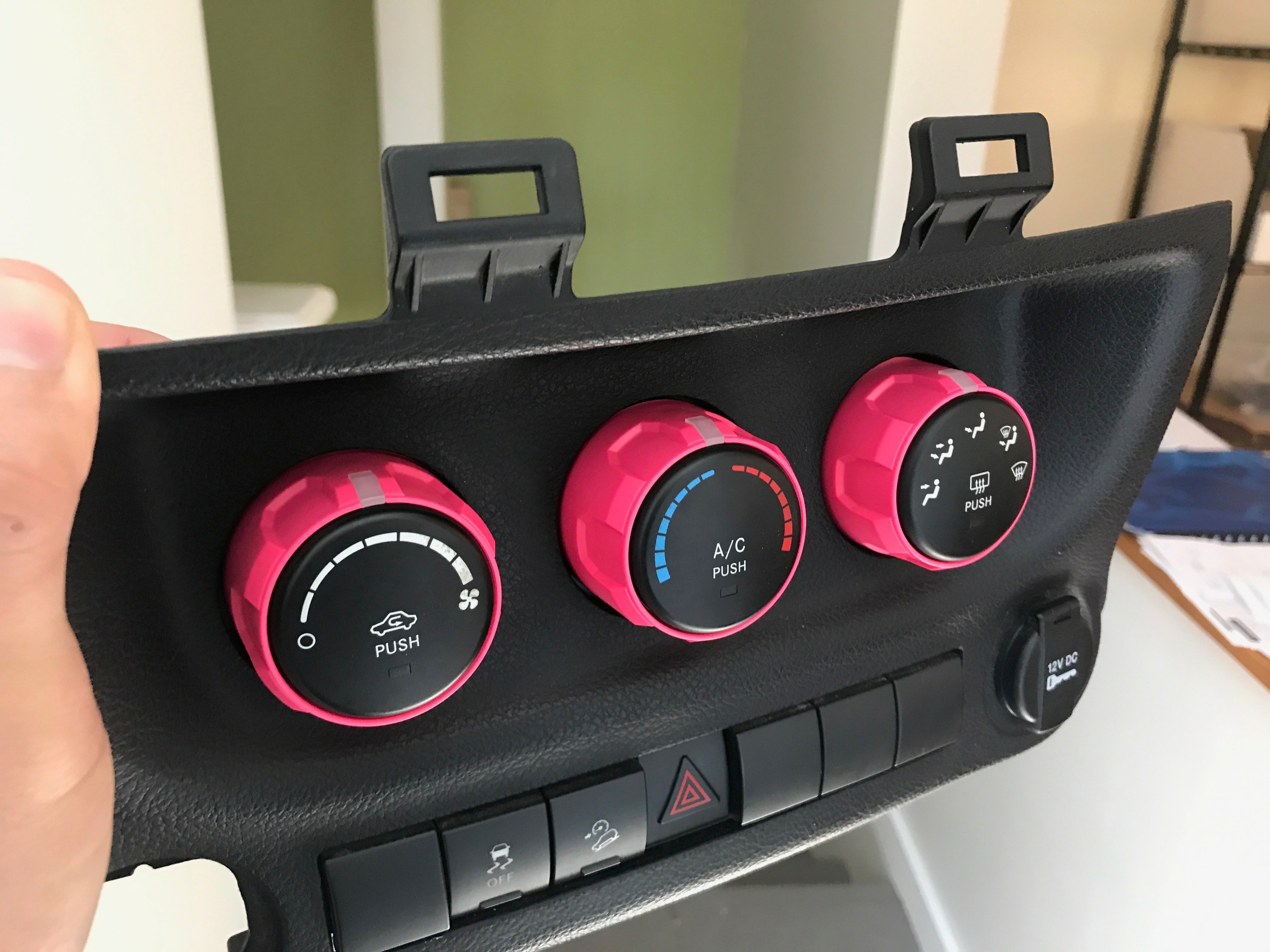 Climate Knobs (For 2011-2018 Wrangler JK) - PINK