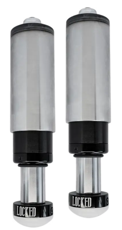 2.5' bump stop kit with pin design, featuring durable chromed shafts and Viton seals for off-road suspension systems.