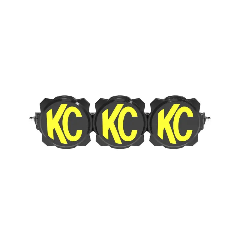 20-inch Gravity Titan LED Light Bar with KC logo covers, emphasizing its rugged design and off-road compatibility.