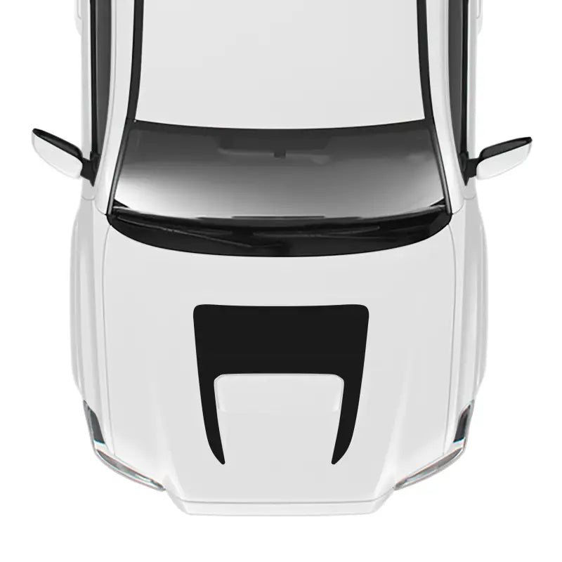 White car top view with 2016-23 Tacoma Sport Pro Sport Hood Stamp