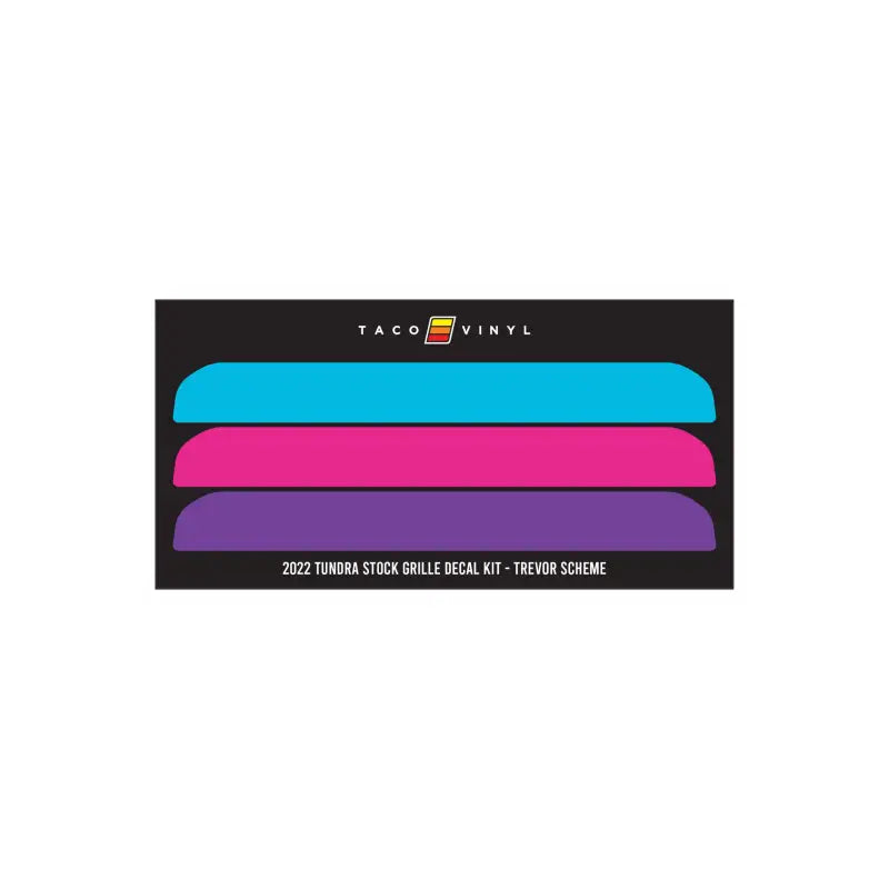 Colorful offroad grille decal kit for 2022+ Tundra Offroad Grille Decal upgrade