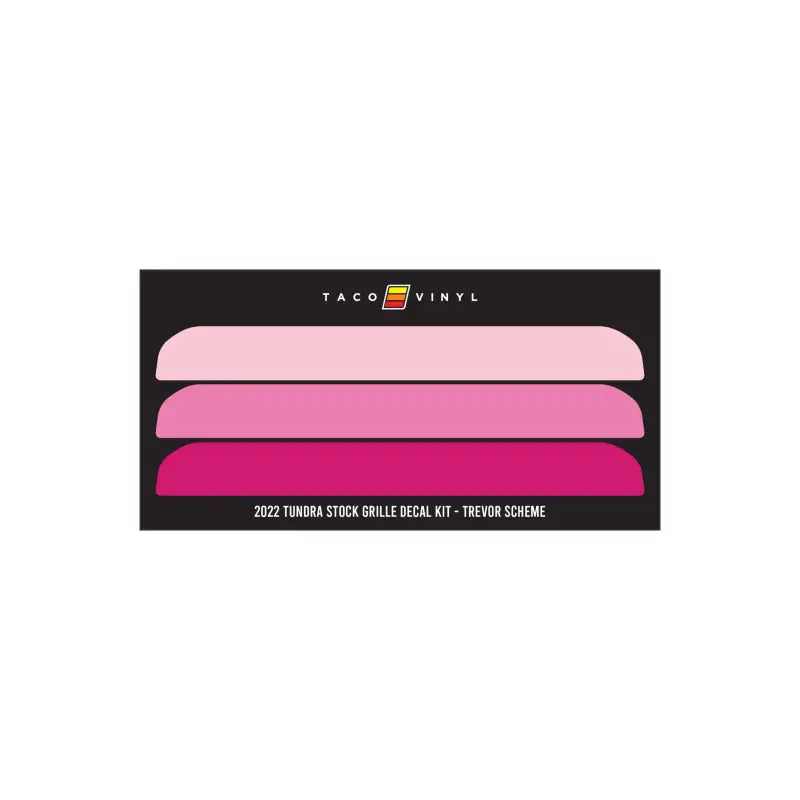 Pink Tundra grille decal kit for 2022+ Offroad Grille customization