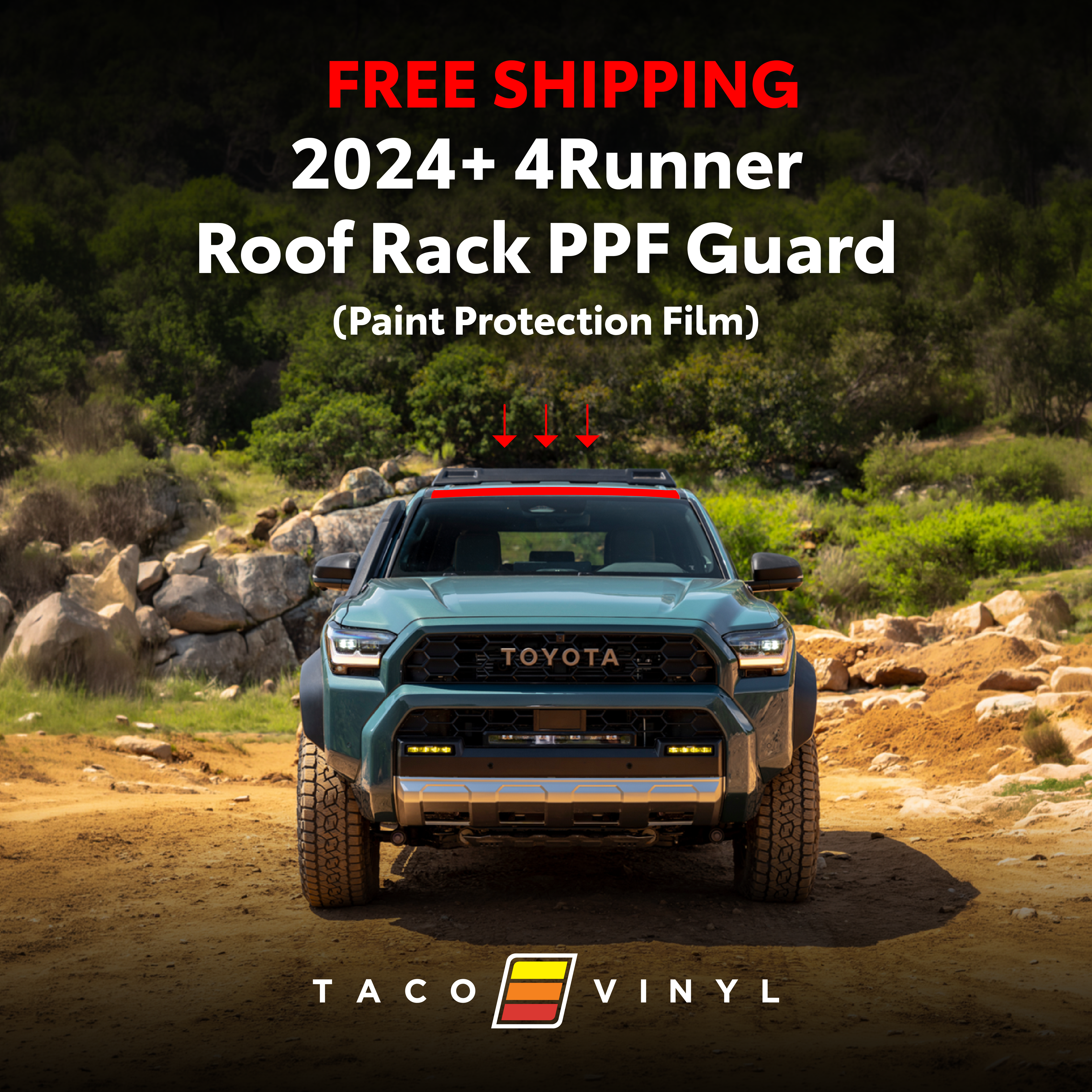 2025+ PPF Roof Rack Guard For 4Runner