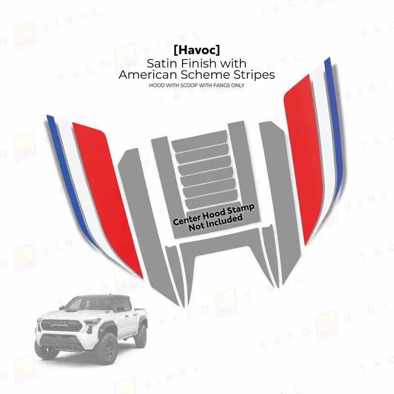 2024+ Havoc Hood Scoop Stamp (W/ Fangs only) For Tacoma