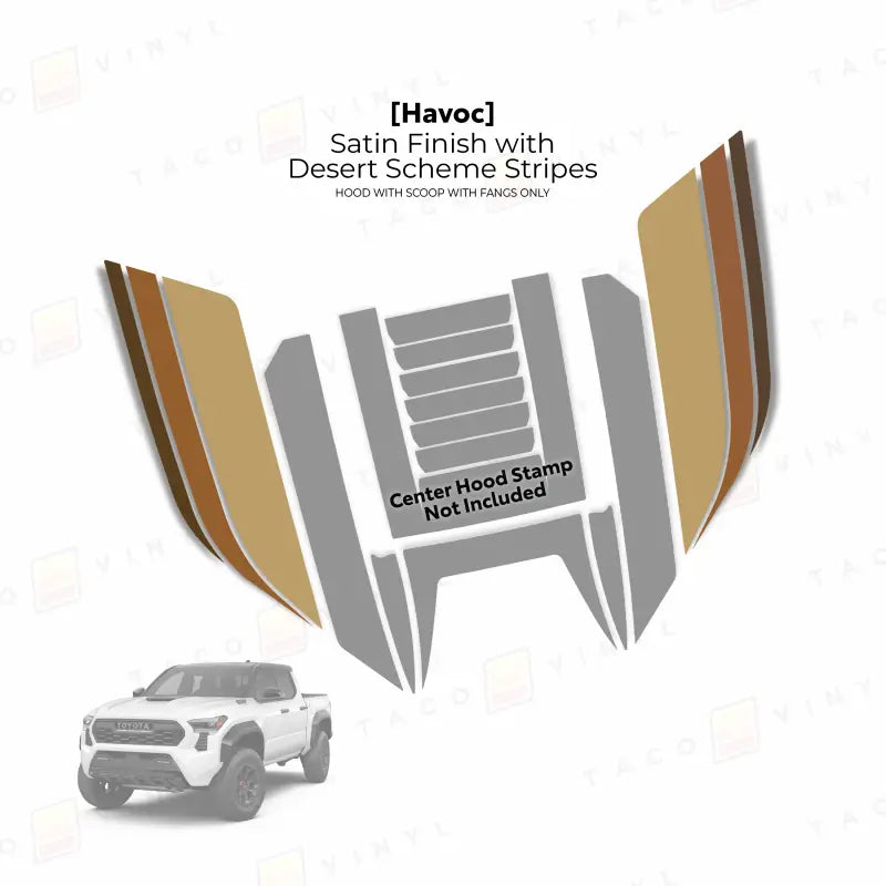 2024+ Havoc Hood Scoop Stamp (W/ Fangs only) For Tacoma