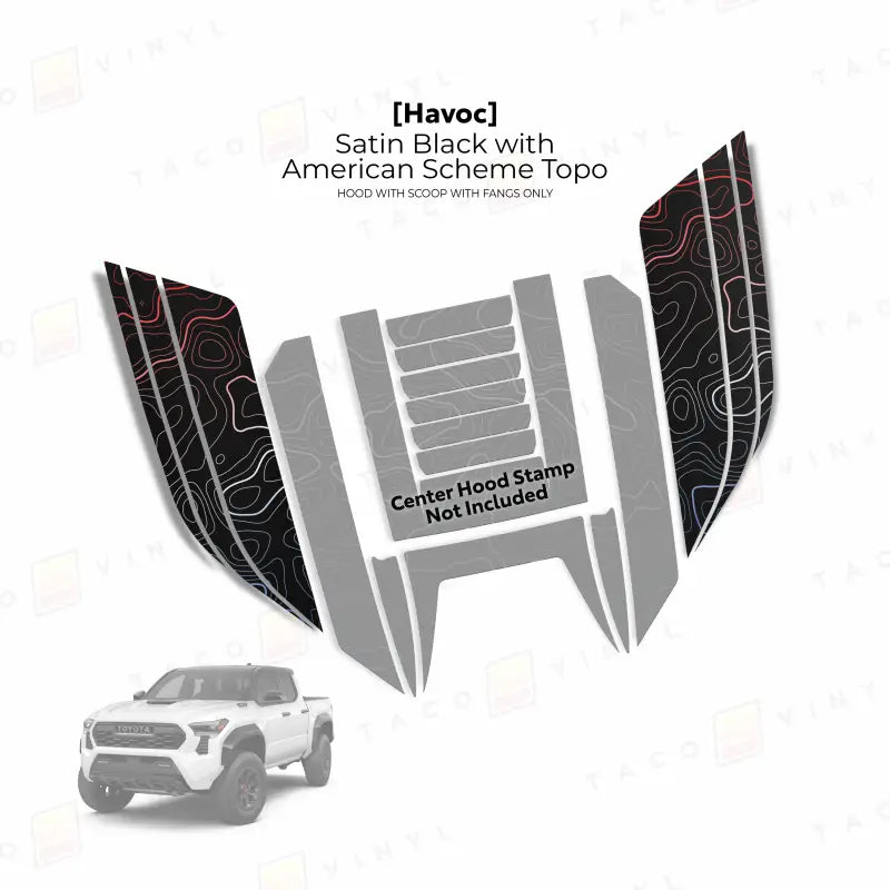 2024+ Havoc Hood Scoop Stamp (W/ Fangs only) For Tacoma