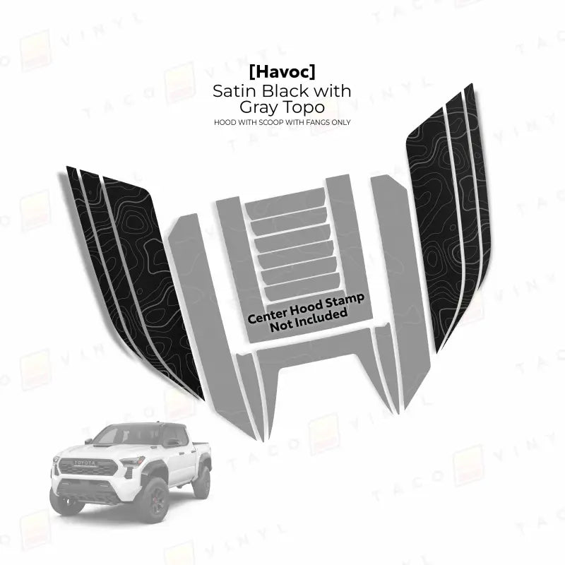 2024+ Havoc Hood Scoop Stamp (W/ Fangs only) For Tacoma