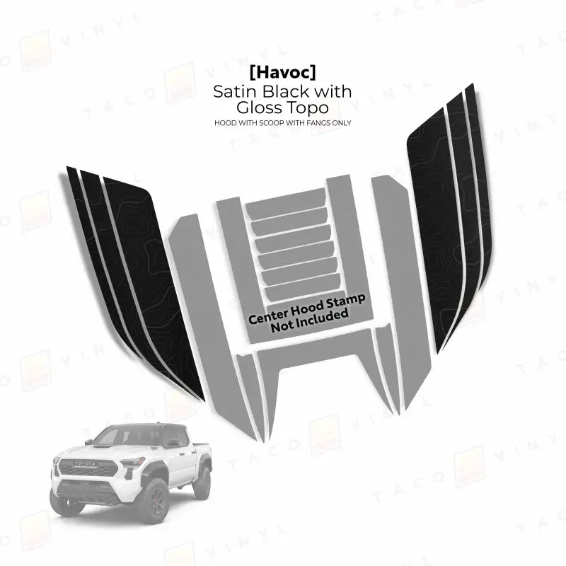 2024+ Havoc Hood Scoop Stamp (W/ Fangs only) For Tacoma