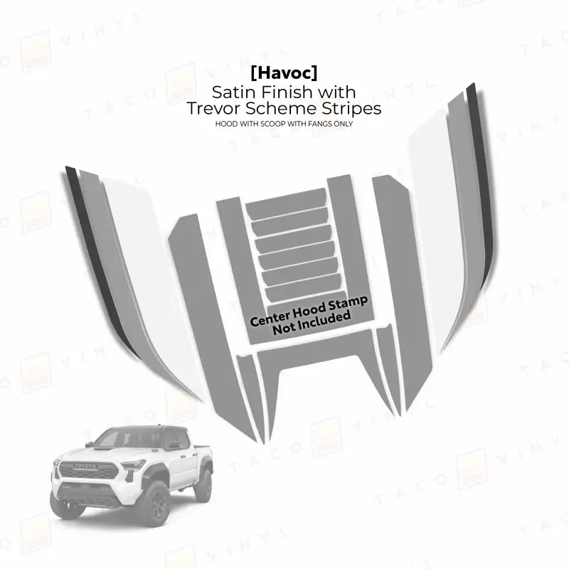 2024+ Havoc Hood Scoop Stamp (W/ Fangs only) For Tacoma