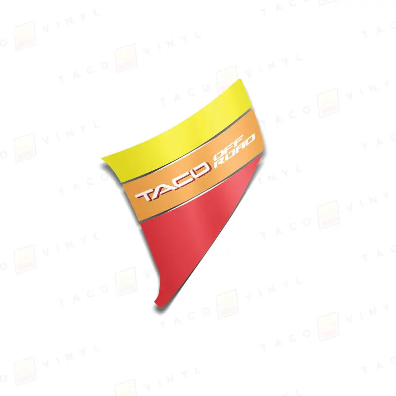 Colorful Taco Off Road decal for Tacoma lower bedside decals with route protection