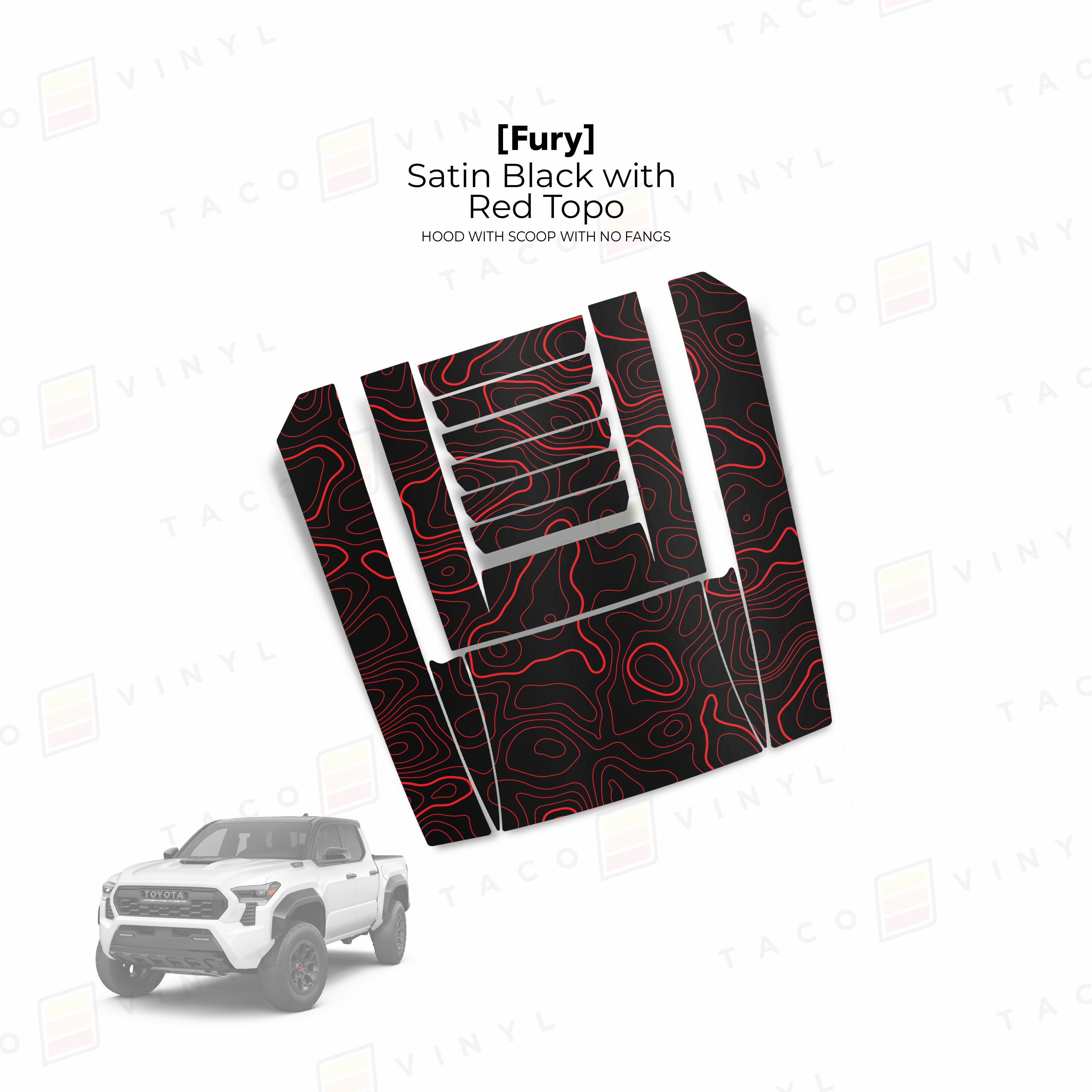 2025+ Fury Hood Scoop Stamp (W/ Long Fangs) For 4Runner