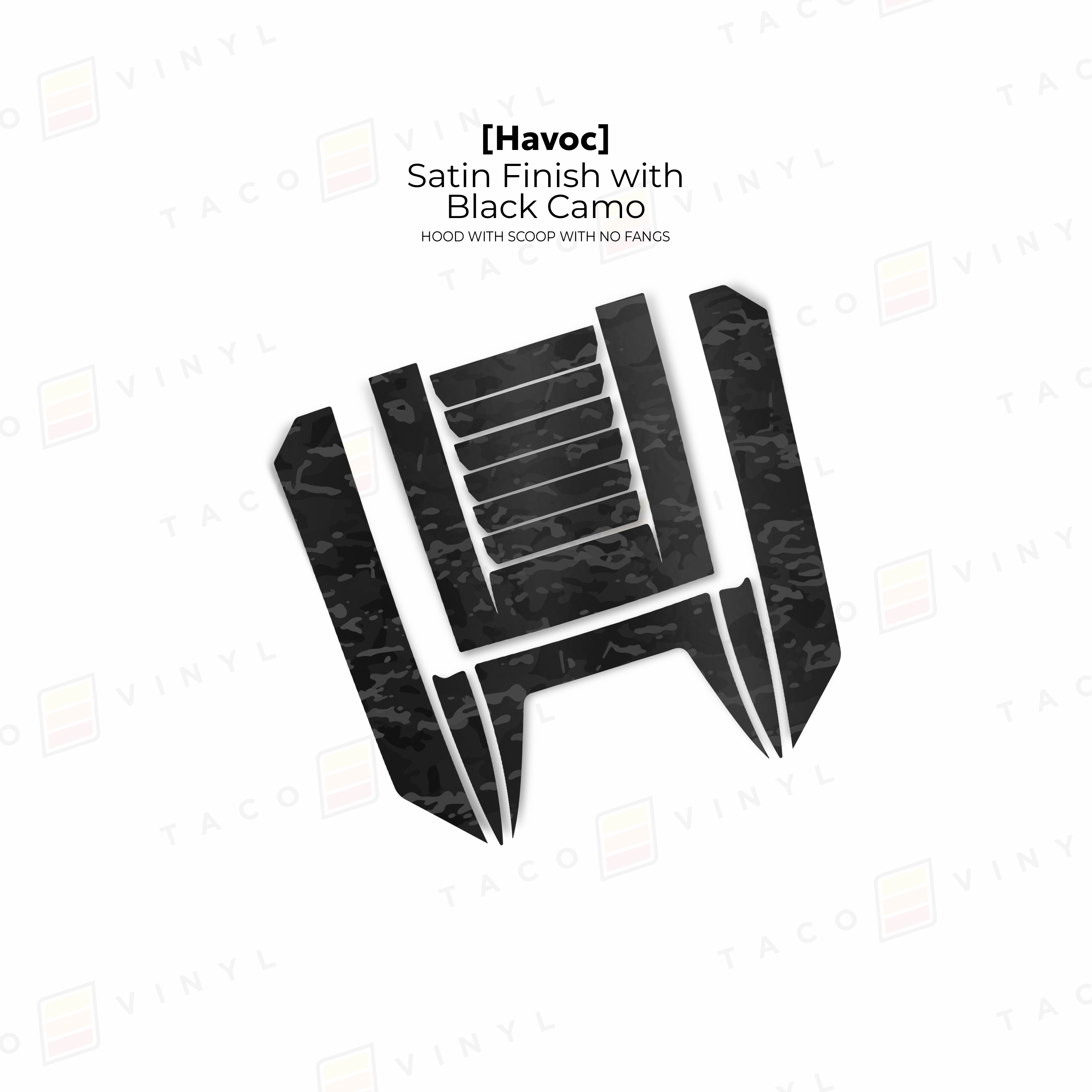 2024+ Havoc Hood Scoop Stamp (W/ Short Fangs) For Tacoma