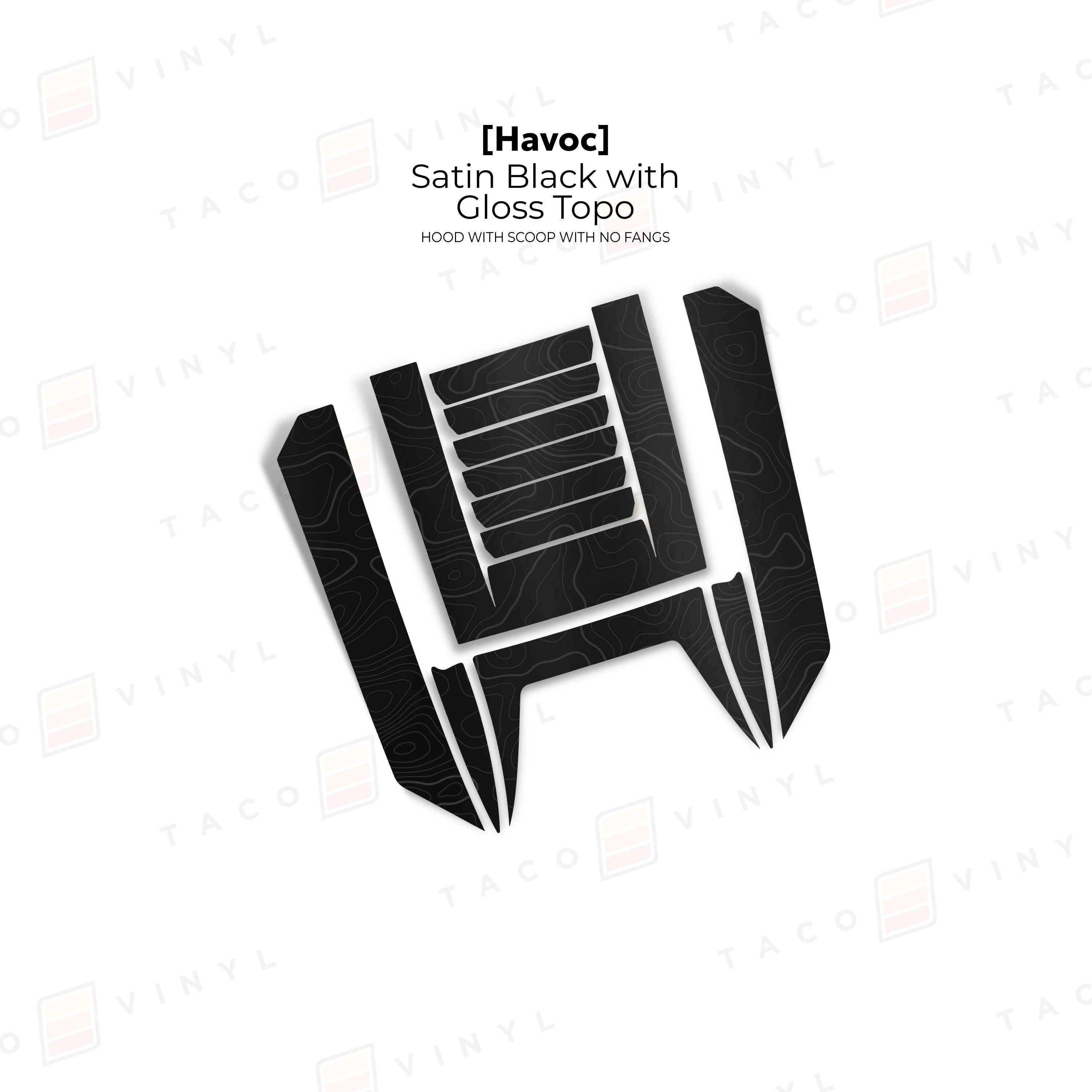 2024+ Havoc Hood Scoop Stamp (W/ Short Fangs) For Tacoma