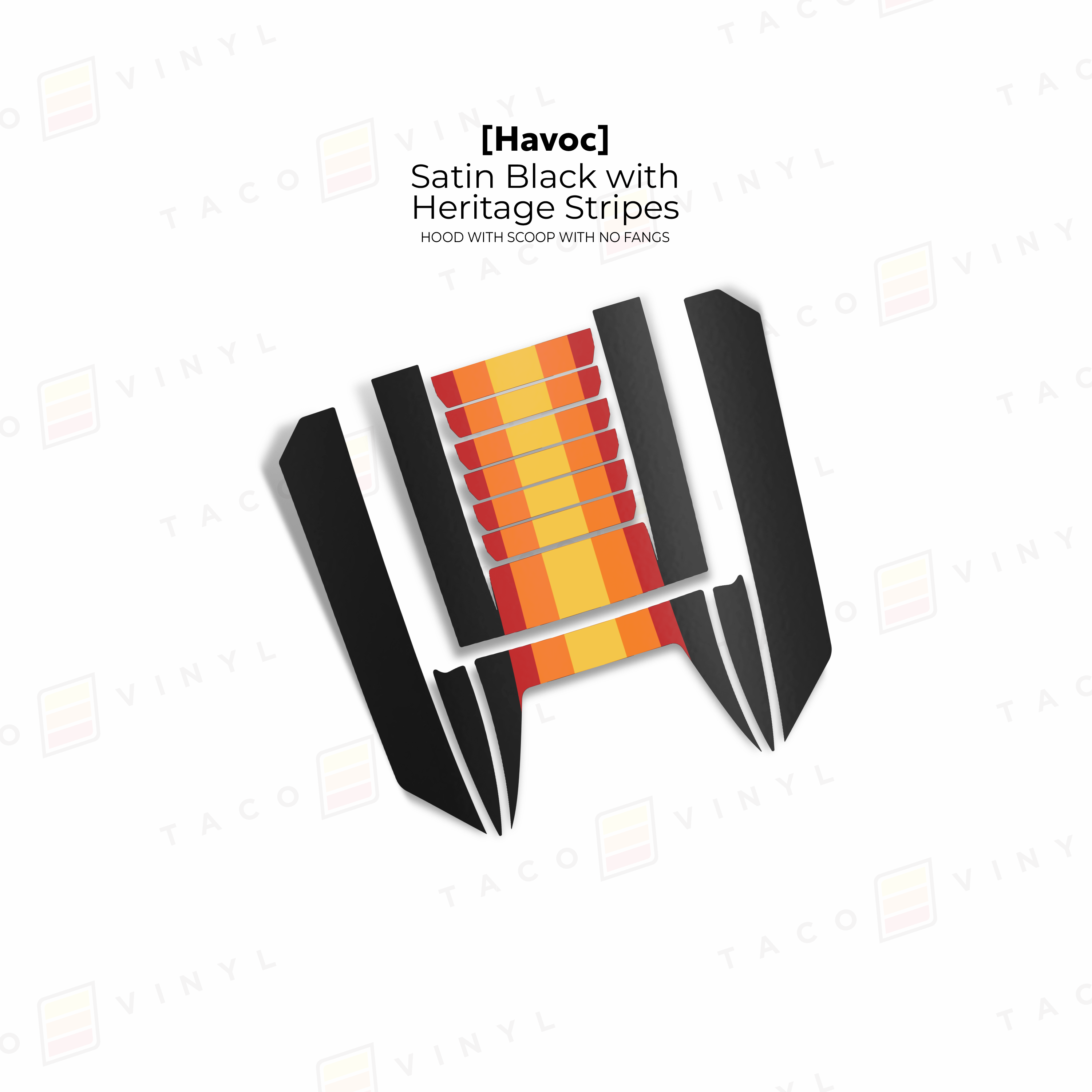 2024+ Havoc Hood Scoop Stamp (W/ Short Fangs) For Tacoma