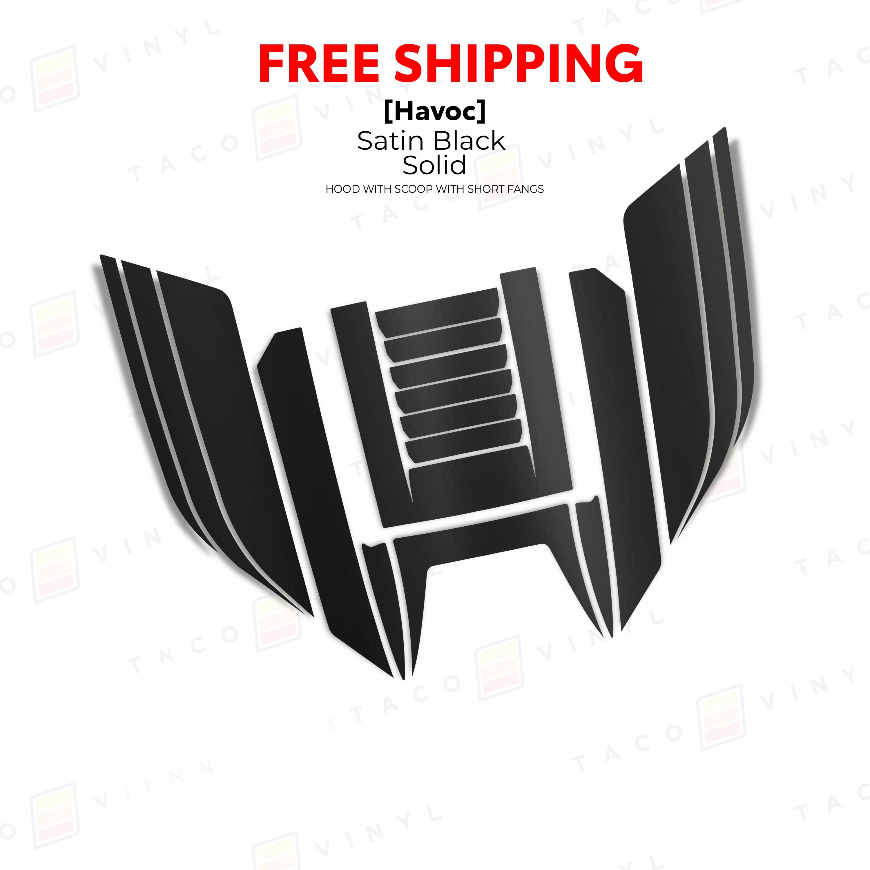 2024+ Havoc Hood Scoop Stamp (W/ Short Fangs) For Tacoma