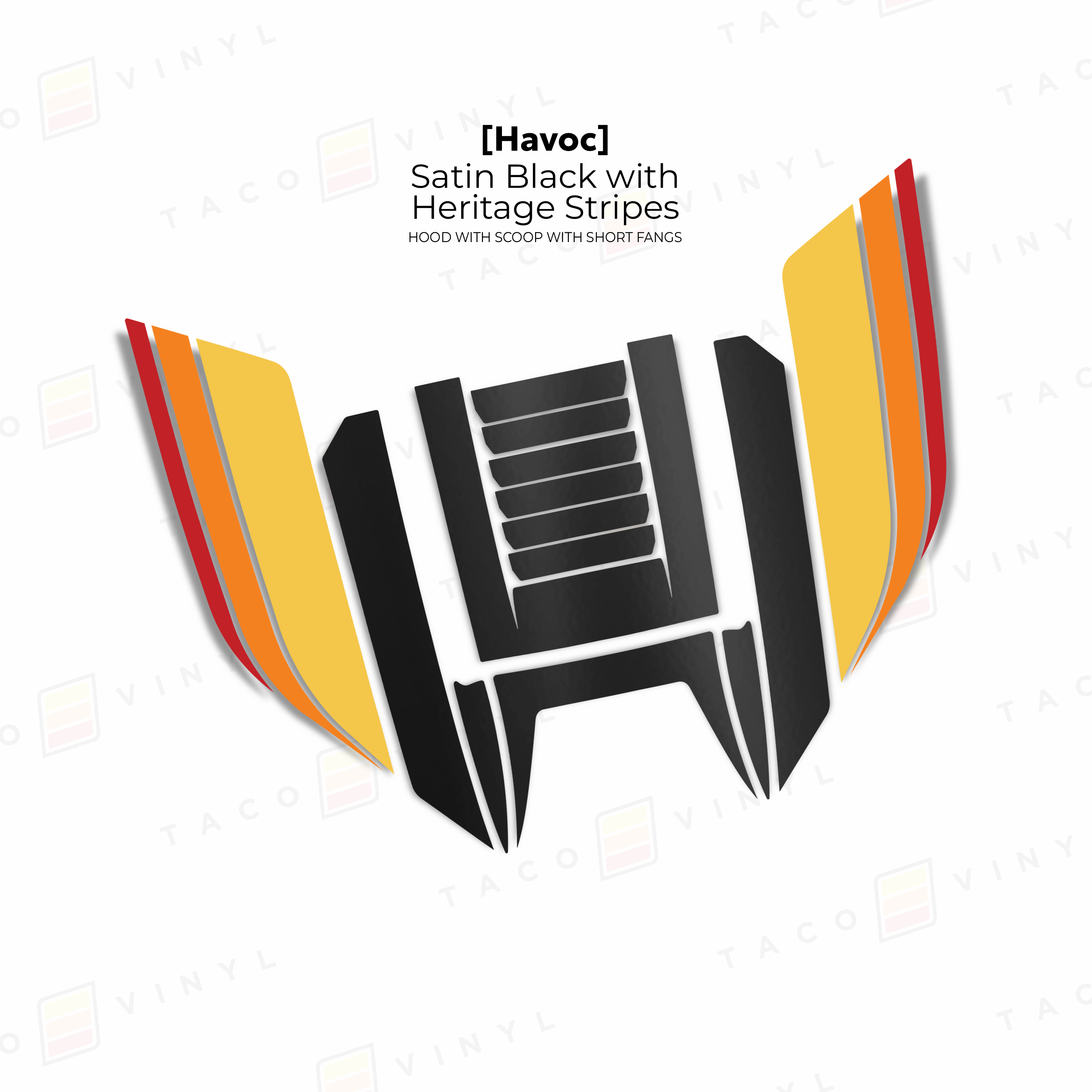 2024+ Havoc Hood Scoop Stamp (W/ Short Fangs) For Tacoma