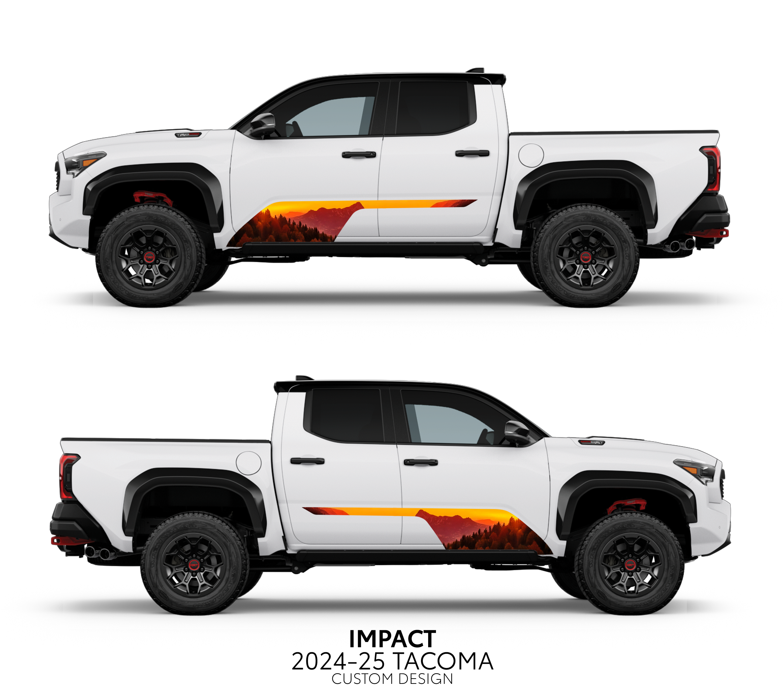 2024+ Impact Rocker Panel Decal Kit For Tacoma