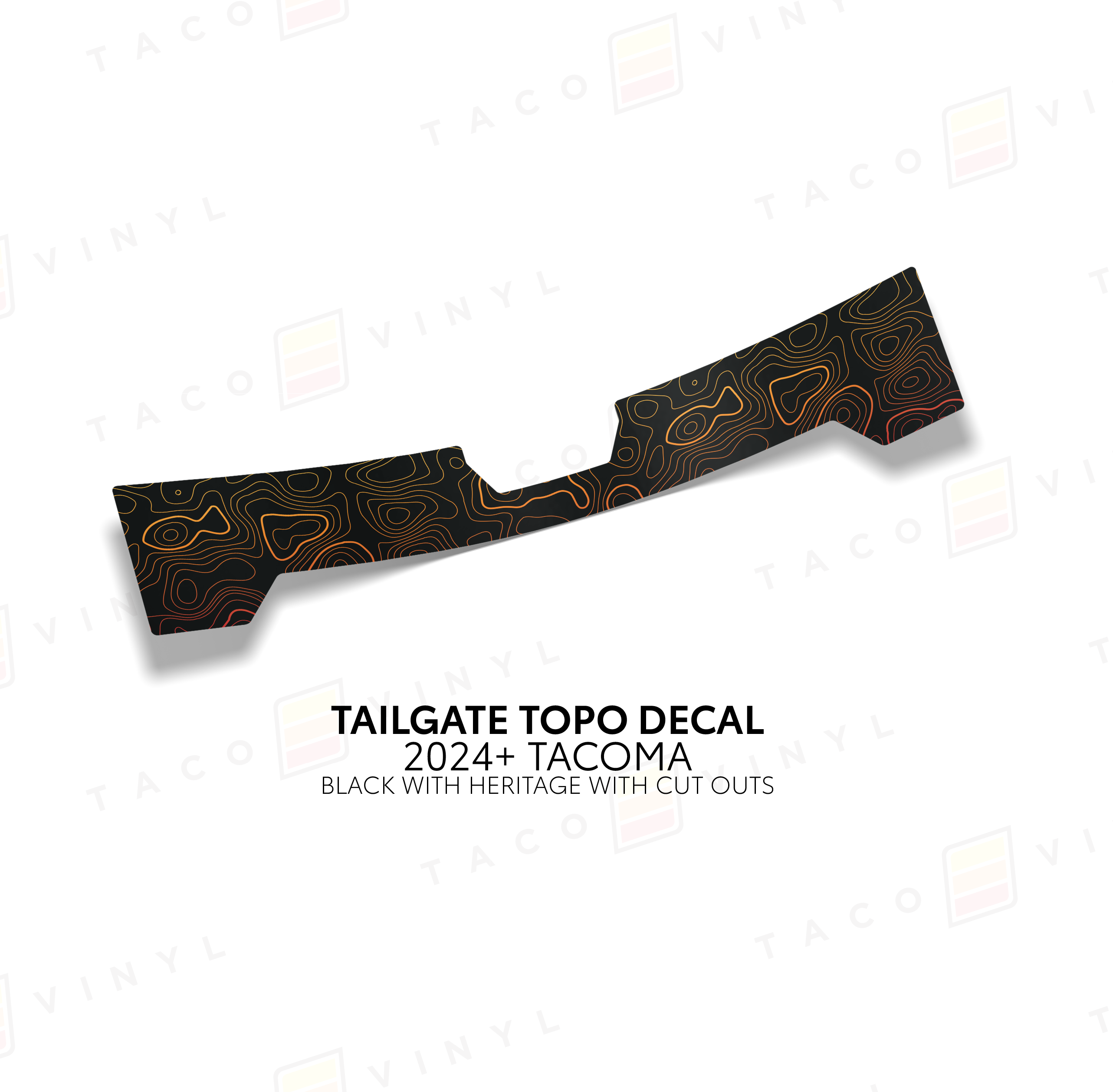 2024+ Tailgate Topo Decal For Tacoma