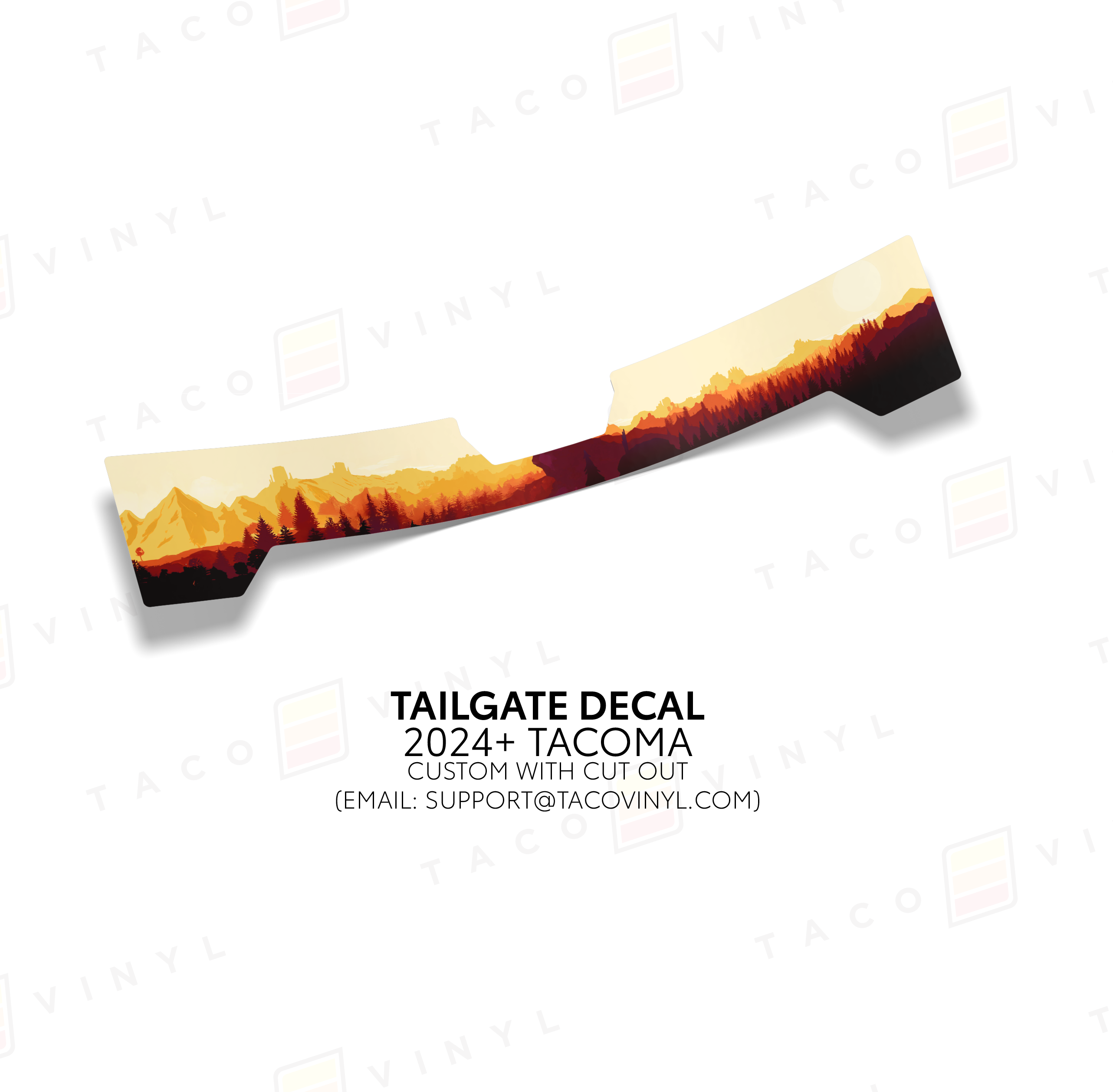 2024+ Tailgate Topo Decal For Tacoma