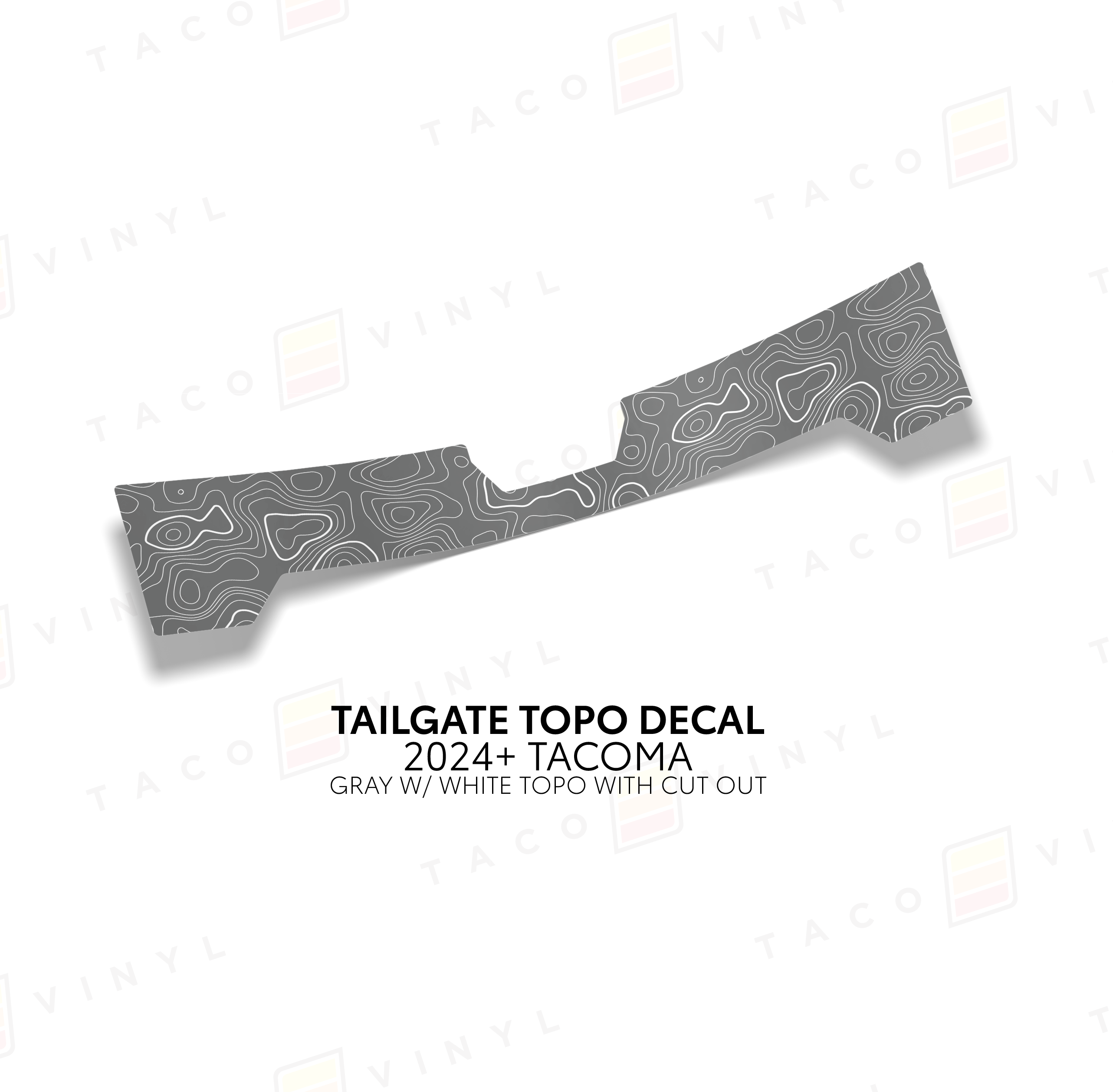 2024+ Tailgate Topo Decal For Tacoma