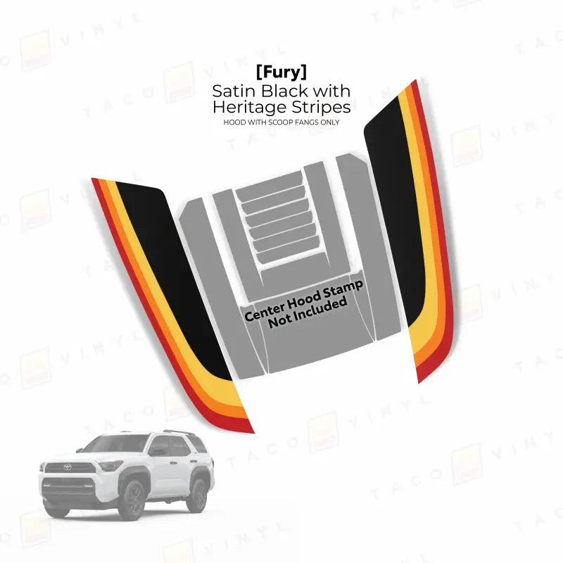 2025+ Fury Hood Stamp (Fangs Only) For 4Runner