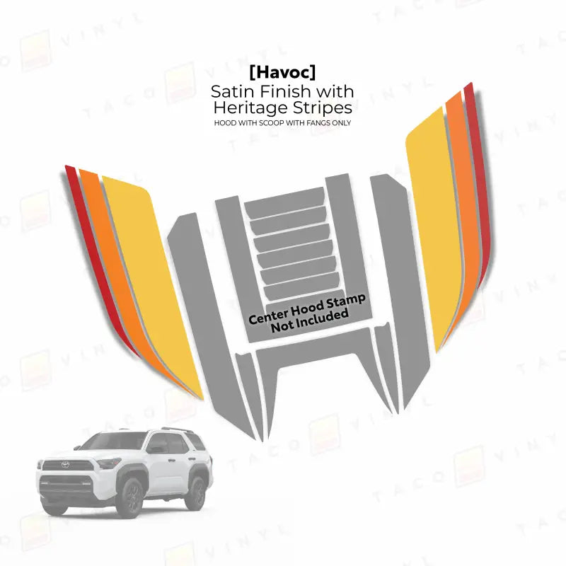 2025+ Havoc Hood Scoop Stamp (W/ Fangs only) For 4Runner