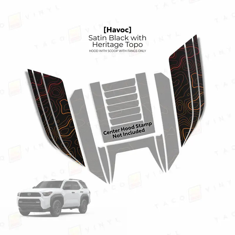 2025+ Havoc Hood Scoop Stamp (W/ Fangs only) For 4Runner