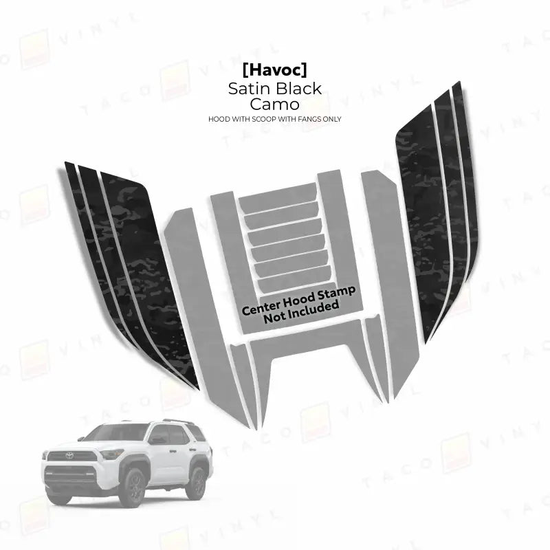 2025+ Havoc Hood Scoop Stamp (W/ Fangs only) For 4Runner