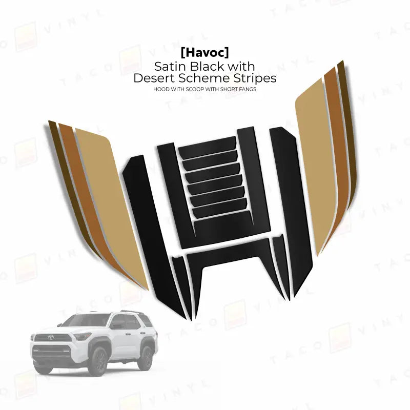 2025+ Havoc Hood Scoop Stamp (W/ Short Fangs) For 4Runner