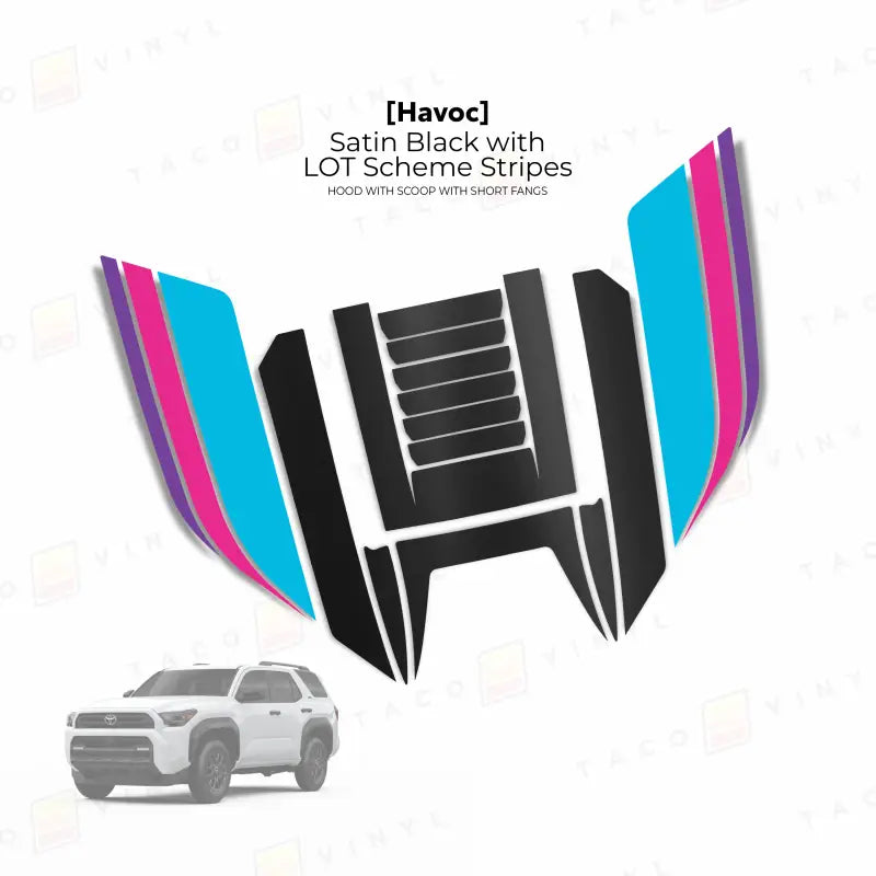 2025+ Havoc Hood Scoop Stamp (W/ Short Fangs) For 4Runner