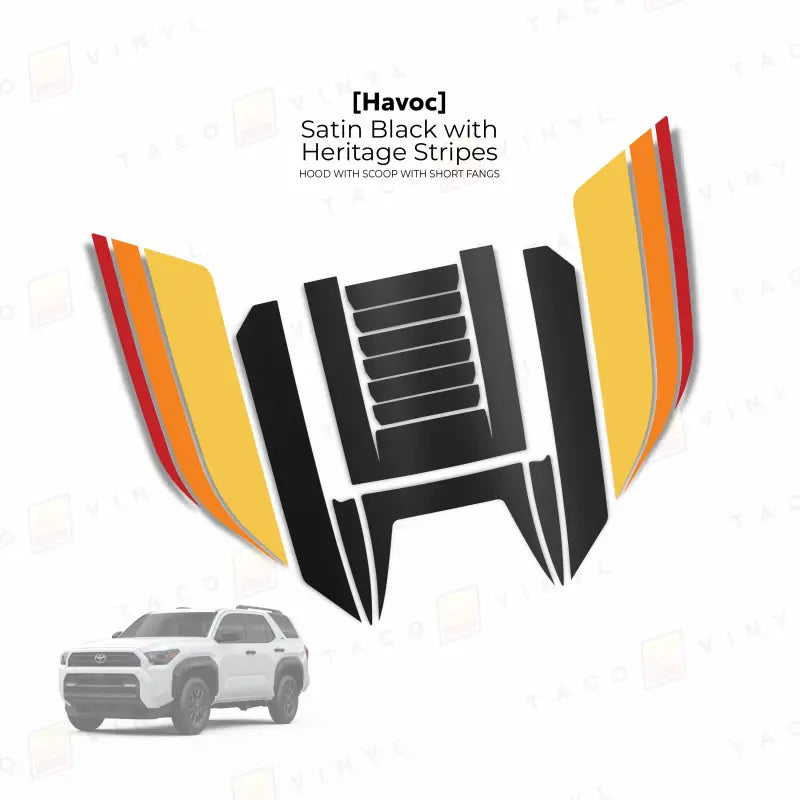2025+ Havoc Hood Scoop Stamp (W/ Short Fangs) For 4Runner