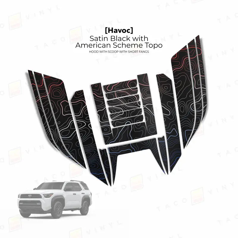 2025+ Havoc Hood Scoop Stamp (W/ Short Fangs) For 4Runner