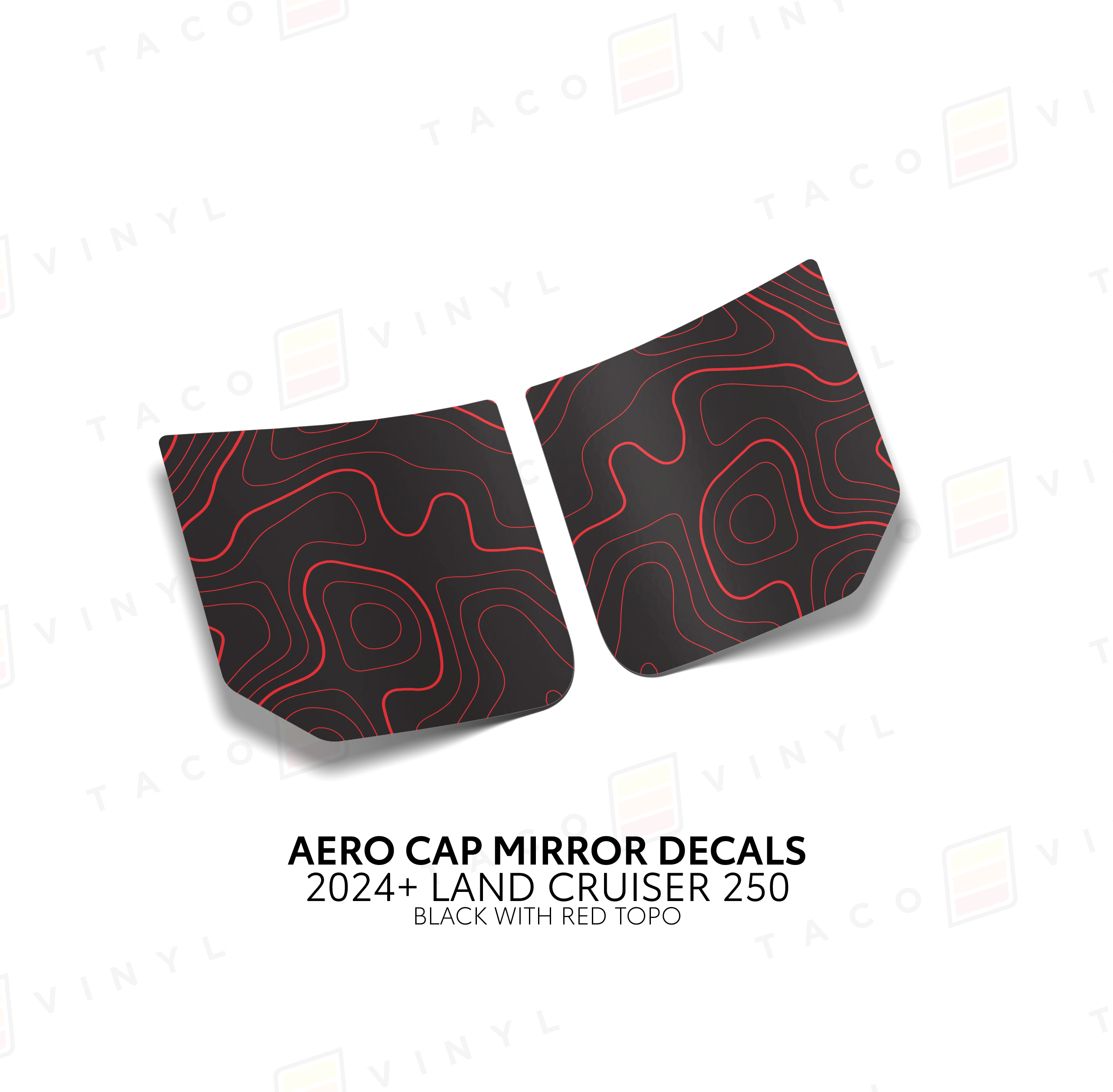 2024+ Aero Cap Mirror Decals For Land Cruiser 250