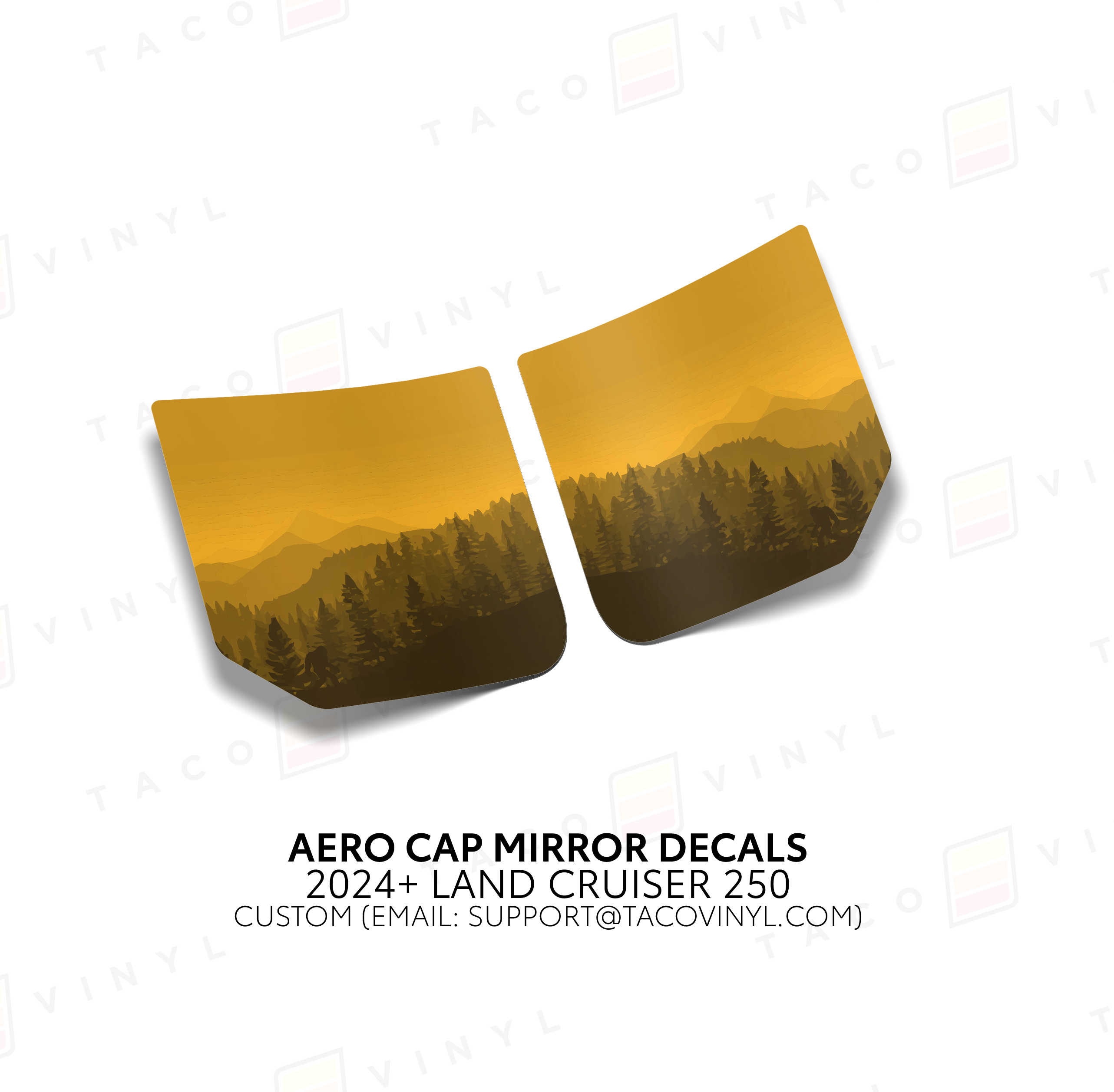 2024+ Aero Cap Mirror Decals For Land Cruiser 250