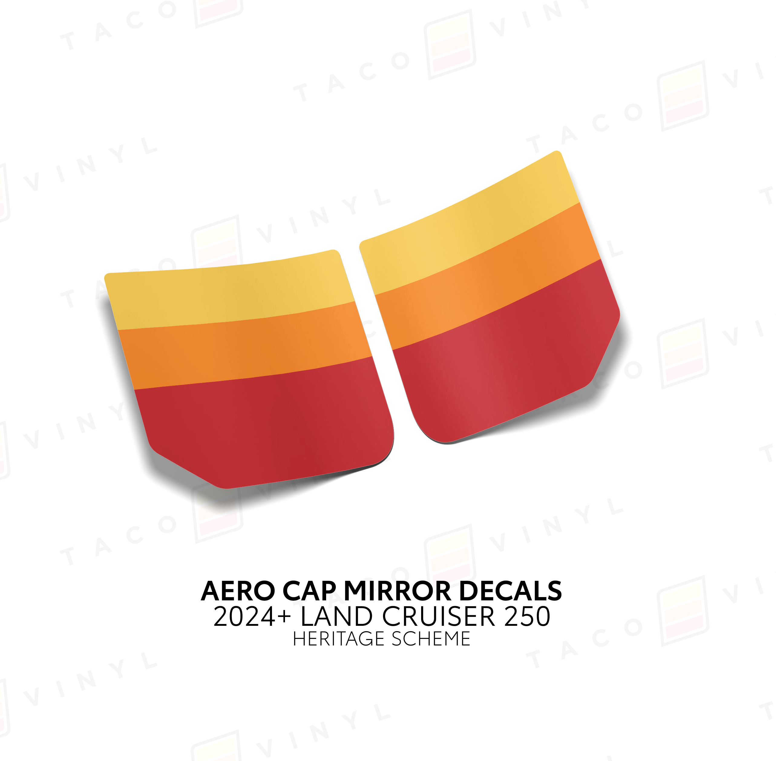 2024+ Aero Cap Mirror Decals For Land Cruiser 250