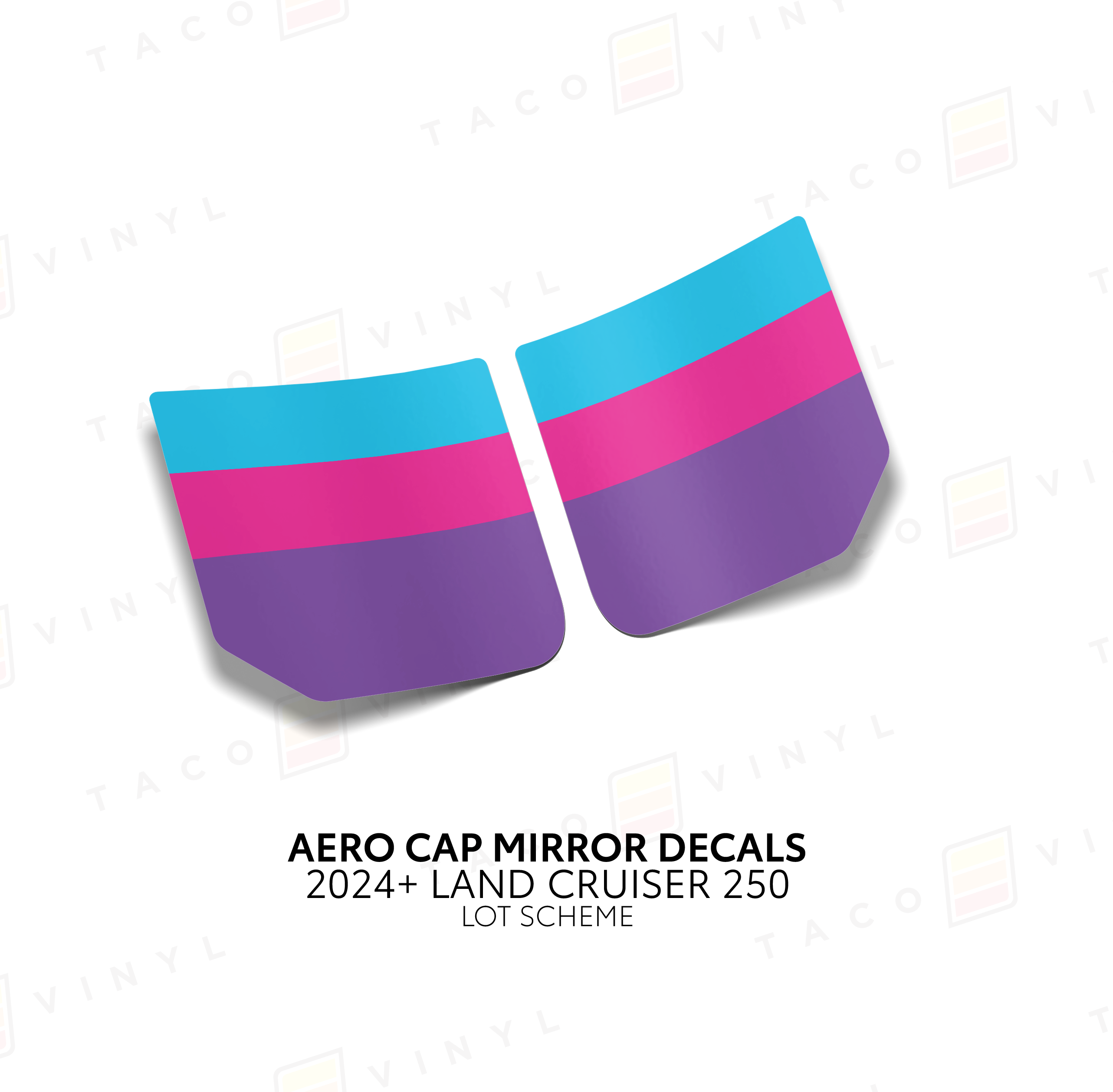 2024+ Aero Cap Mirror Decals For Land Cruiser 250