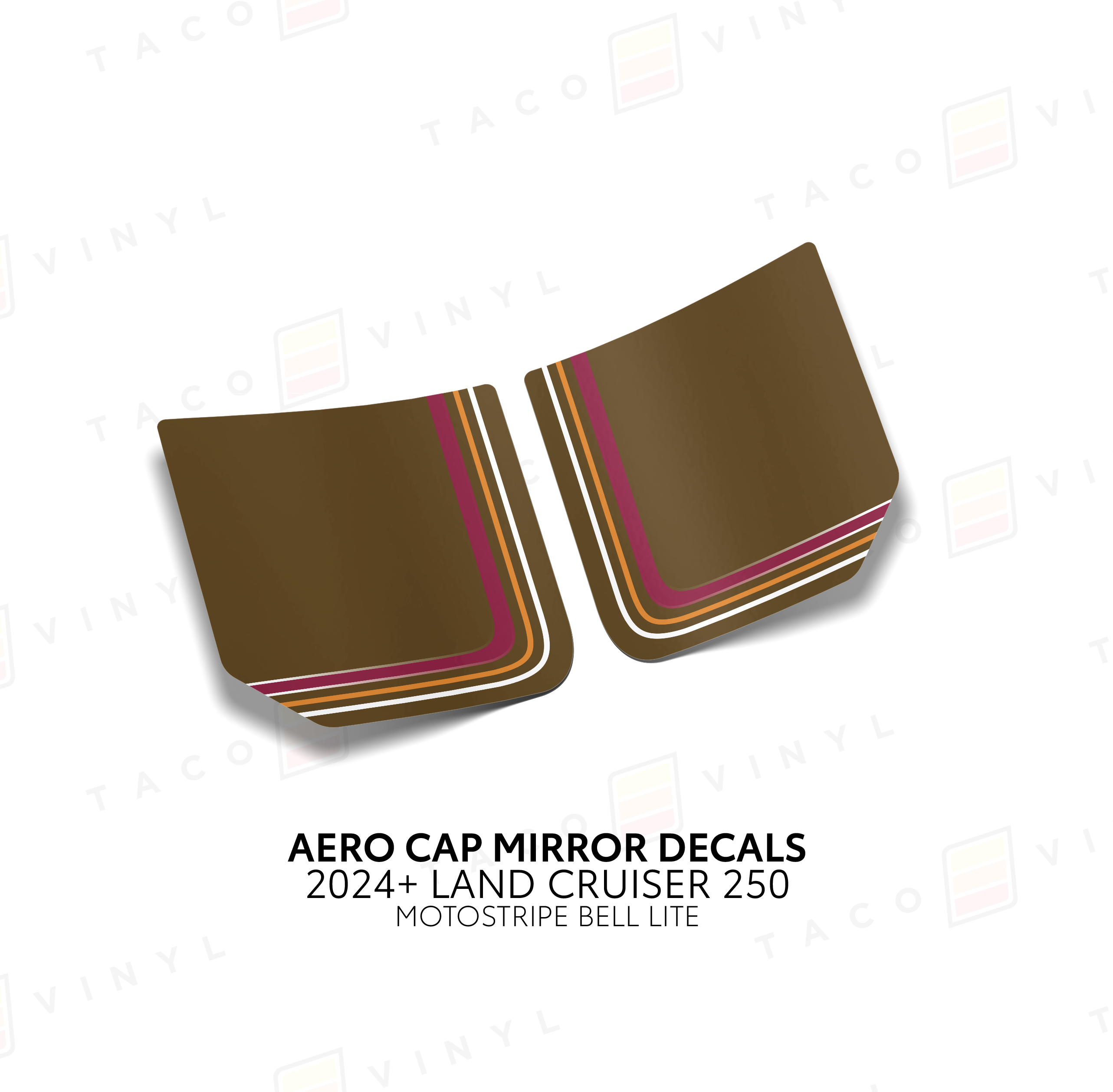 2024+ Aero Cap Mirror Decals For Land Cruiser 250