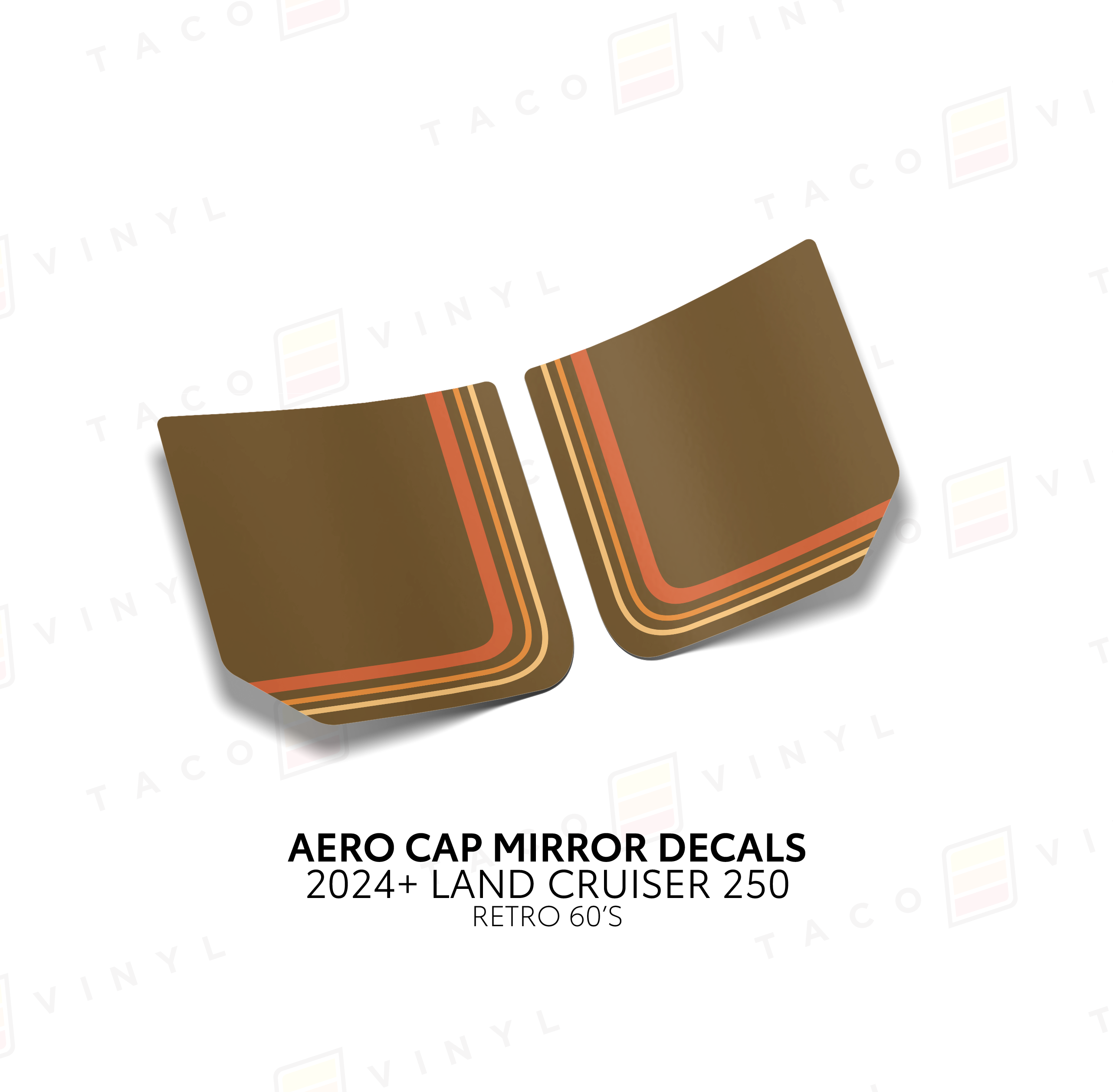2024+ Aero Cap Mirror Decals For Land Cruiser 250