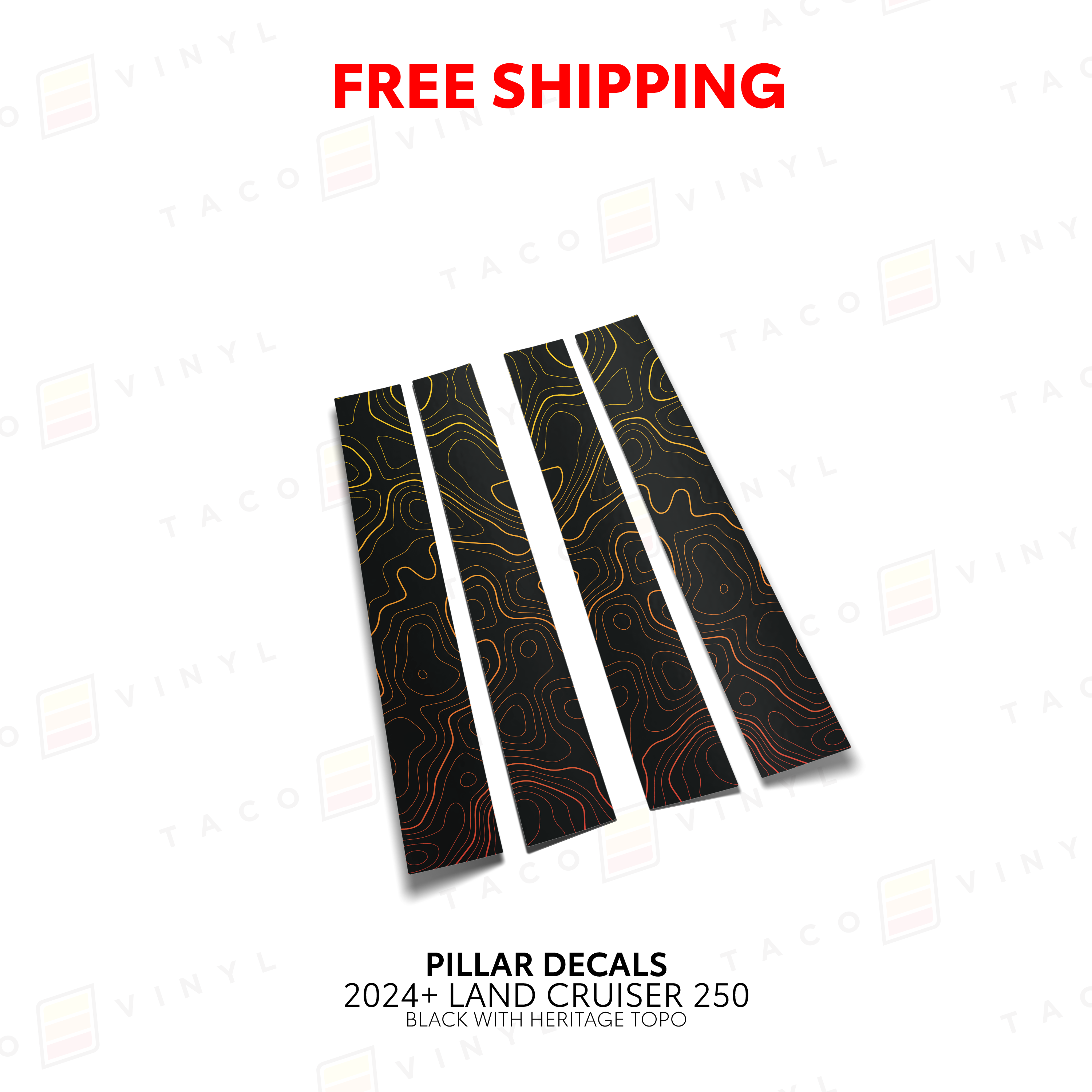 2024+ Door Pillar Decals For Land Cruiser 250