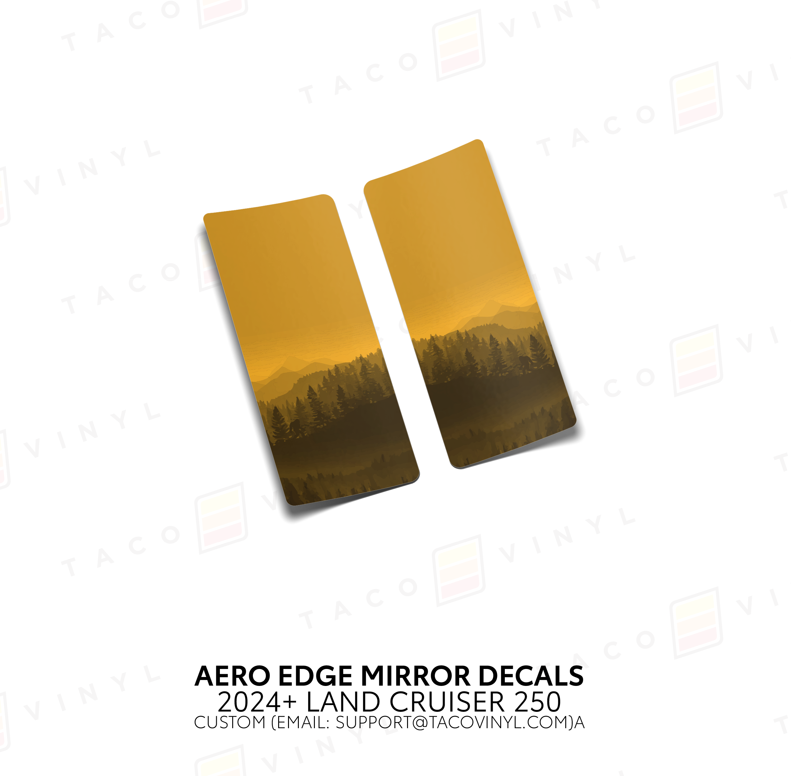 2024+ Aero Edge Mirror Decals For Land Cruiser 250