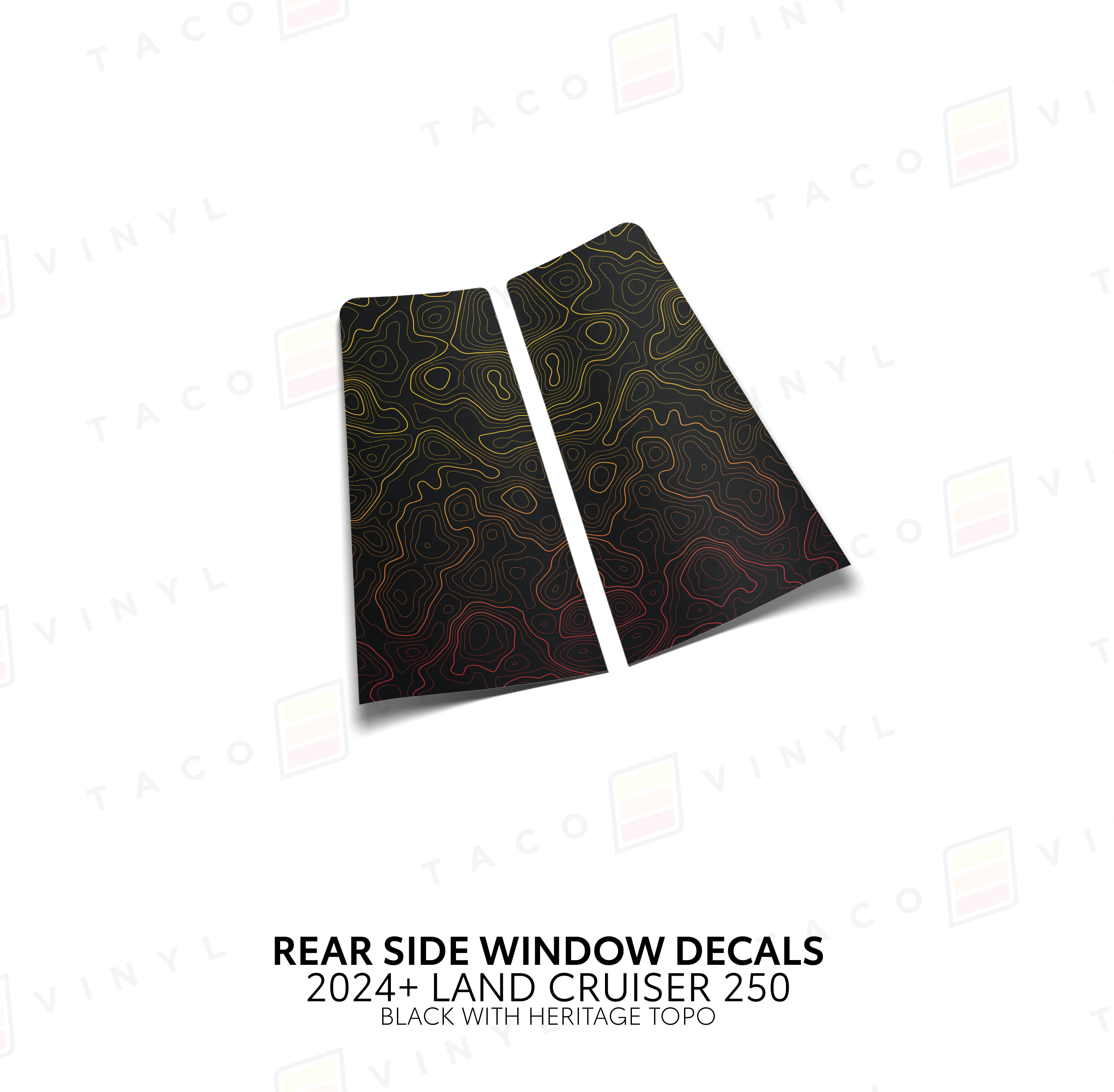 2024+ Rear Side Window Decal For Land Cruiser 250