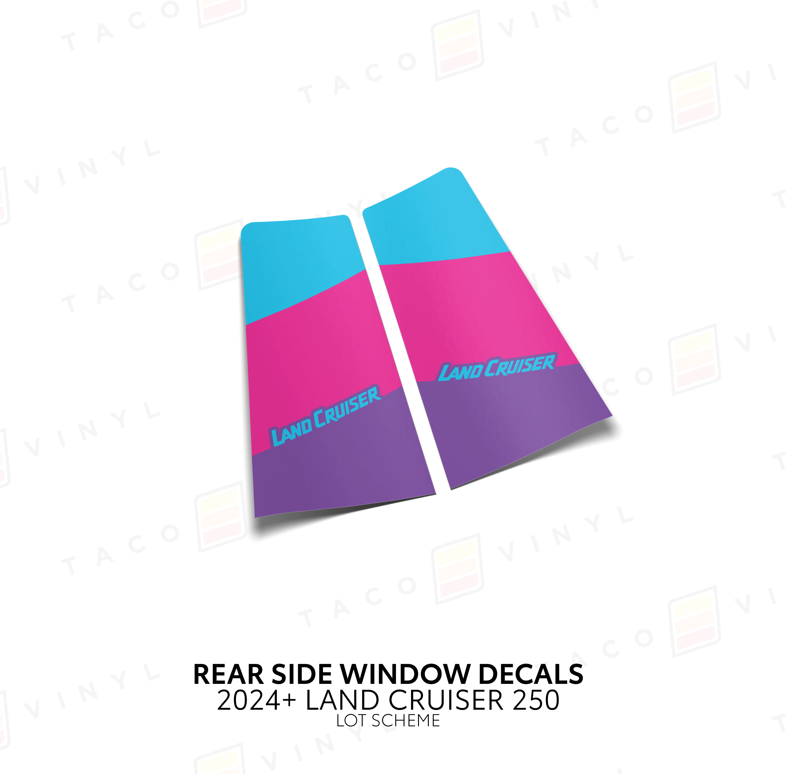 2024+ Rear Side Window Decal For Land Cruiser 250