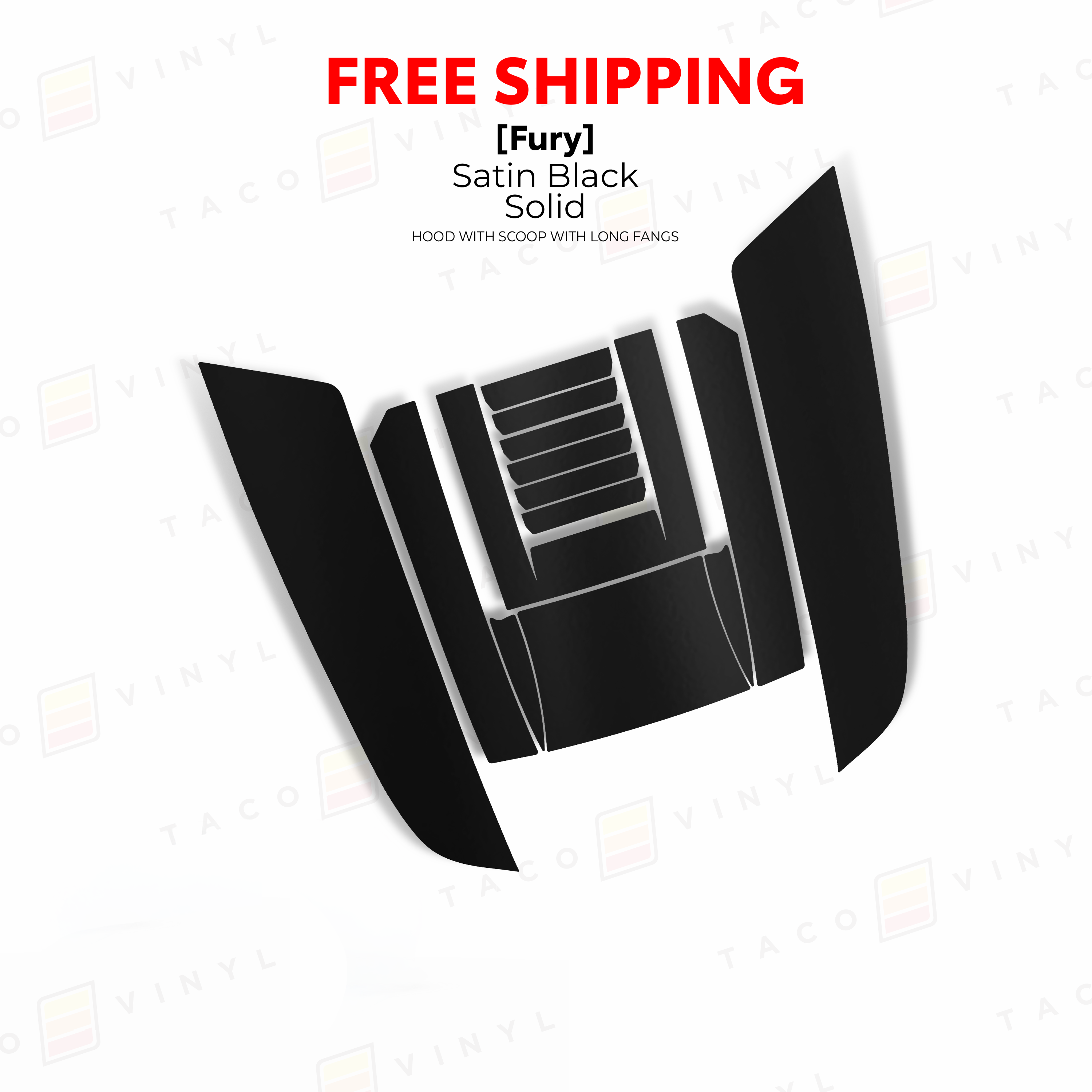 2025+ Fury Hood Scoop Stamp (W/ Long Fangs) For 4Runner