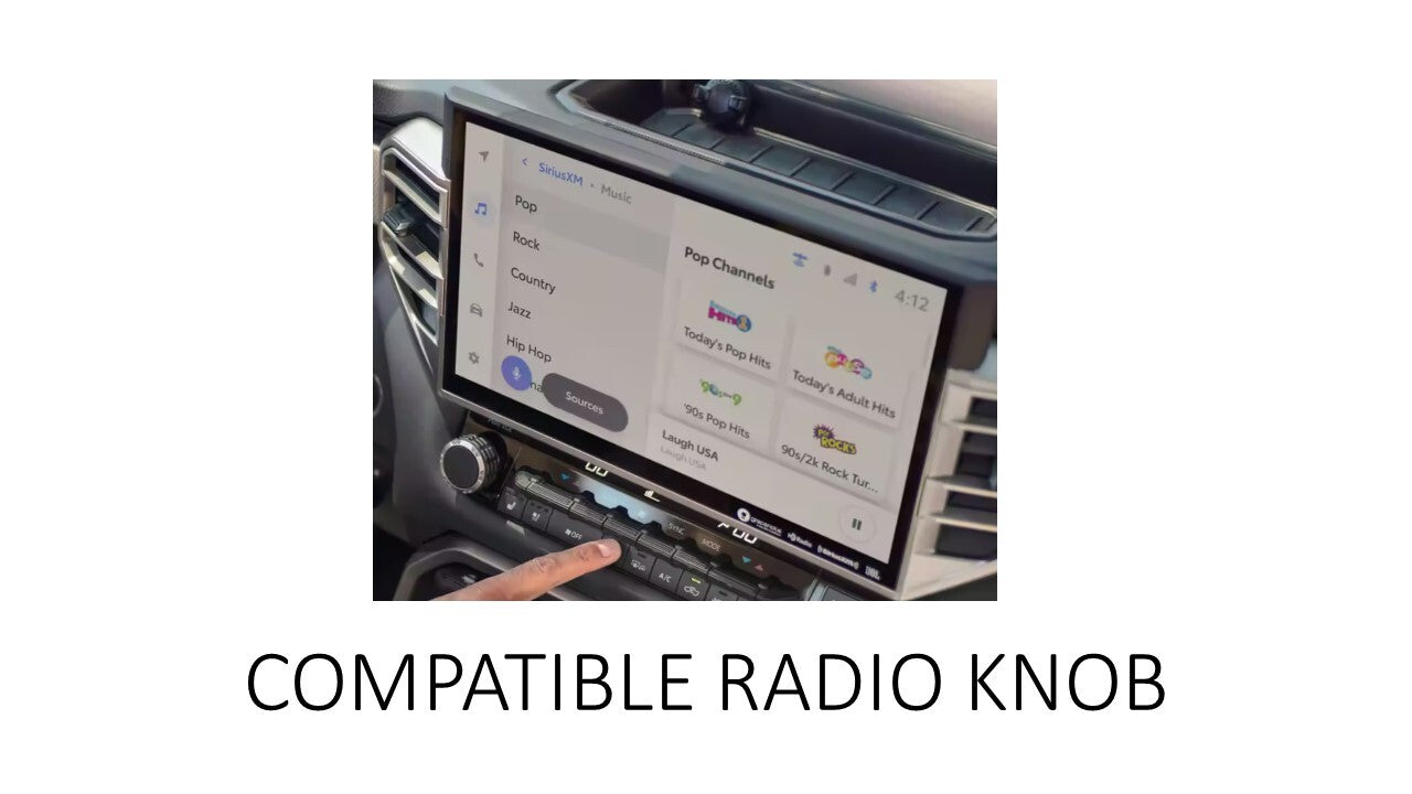 V1 Radio + Drive Mode Knob Set (For 2022+ Tundra) - BLACK