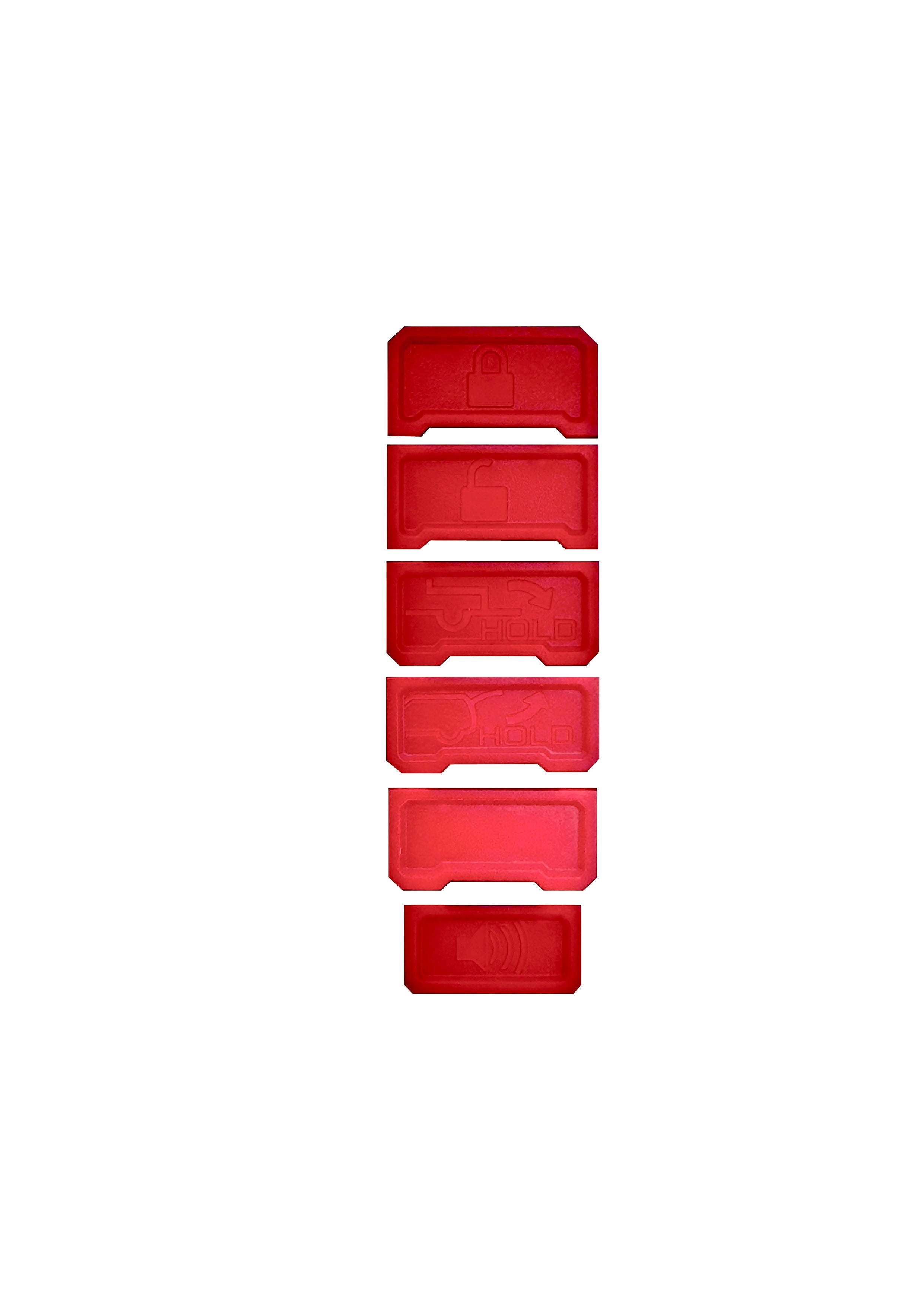 Minimalist Key Fob V3 - Red Buttons