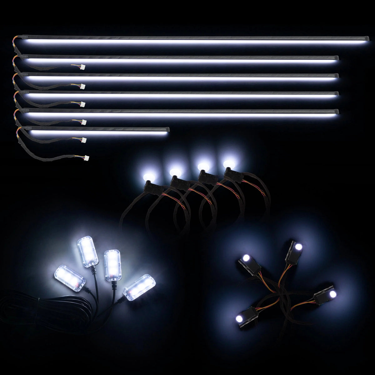 Dynamic ColorSHIFT 18-Piece Universal LED Interior Kit - Bluetooth Multi-Zone Lighting