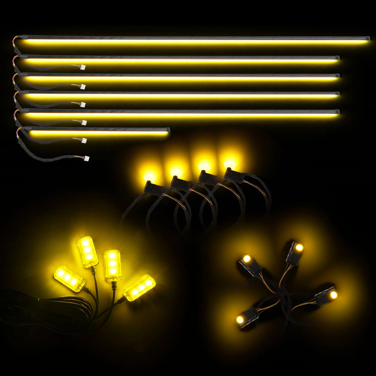 Dynamic ColorSHIFT 18-Piece Universal LED Interior Kit - Bluetooth Multi-Zone Lighting