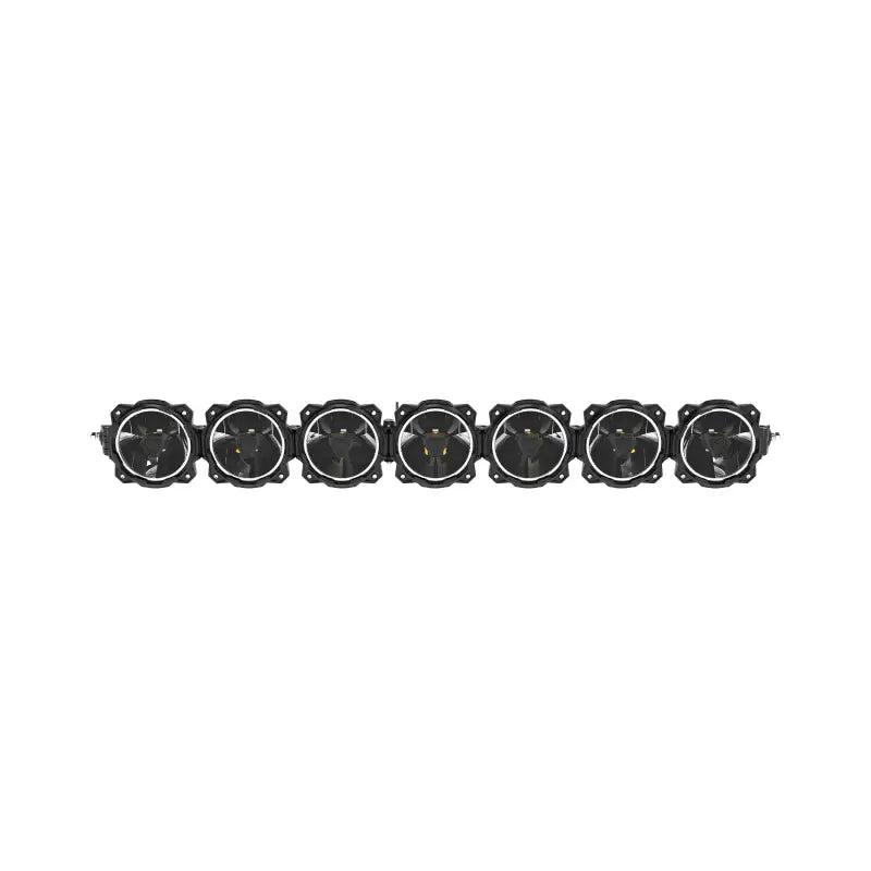Front view of the Ford 45-inch Gravity Titan LED Light Bar featuring seven powerful LED lights in a modular design for enhanced visibility.